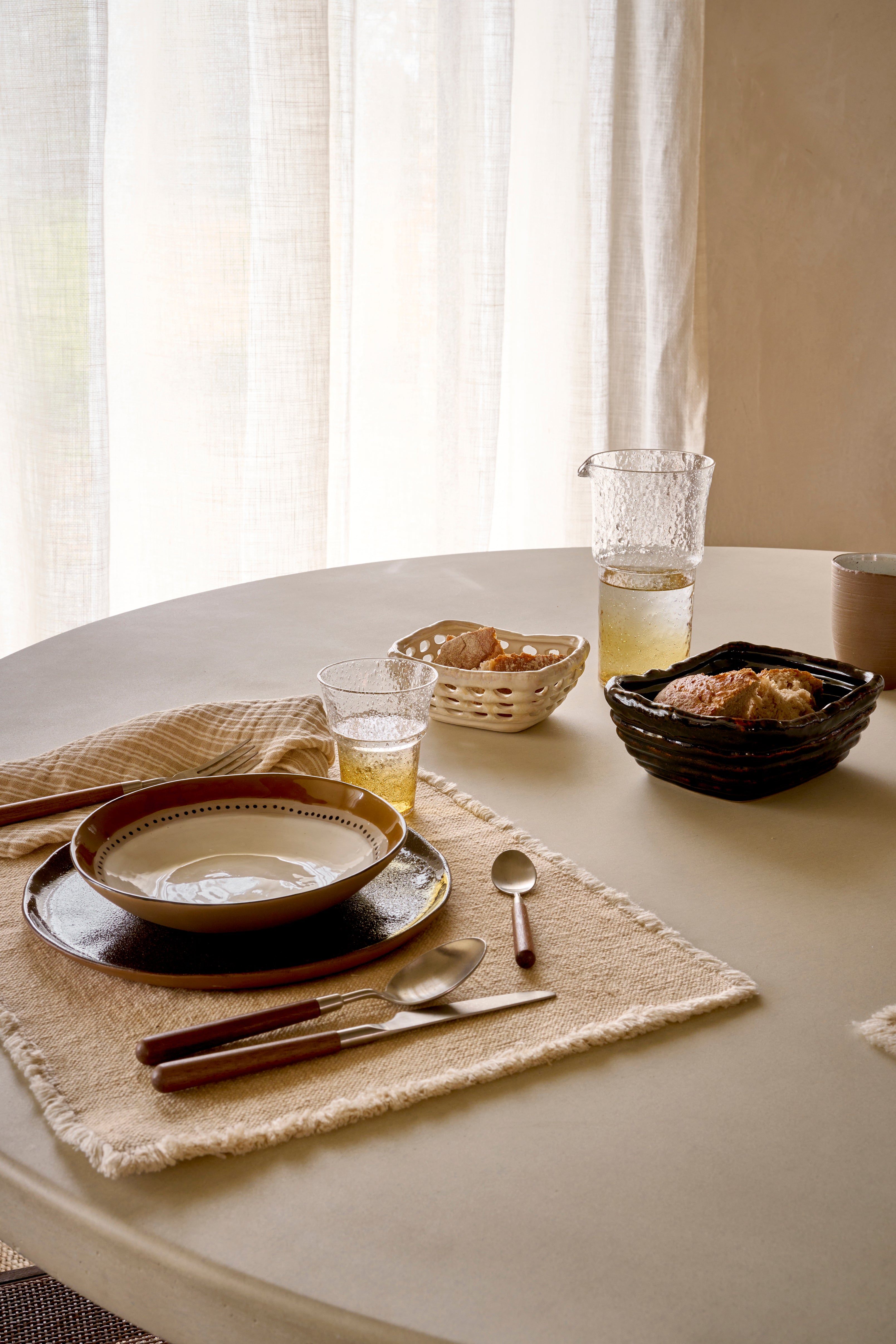 Servet - set van 6 - beige