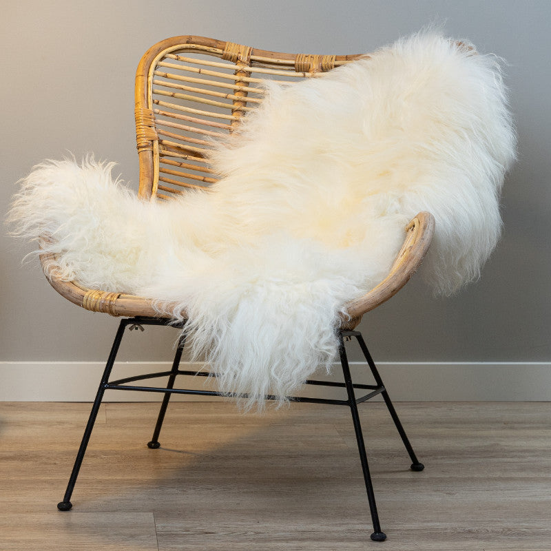 Icelandic sheepskin - White -L