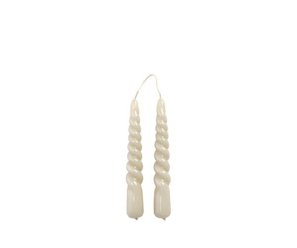 Dinner candle Mini Swirl - set of 2