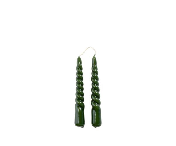 Dinner candle Mini Swirl - set of 2