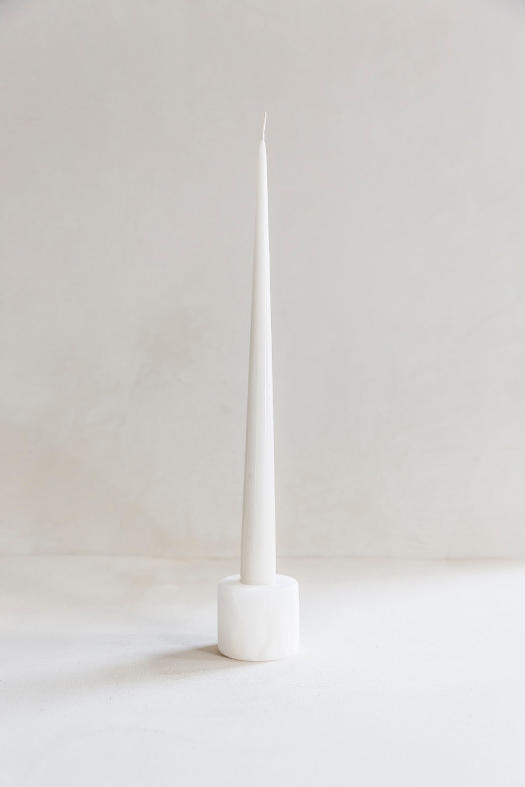 Candlestick alabaster white S