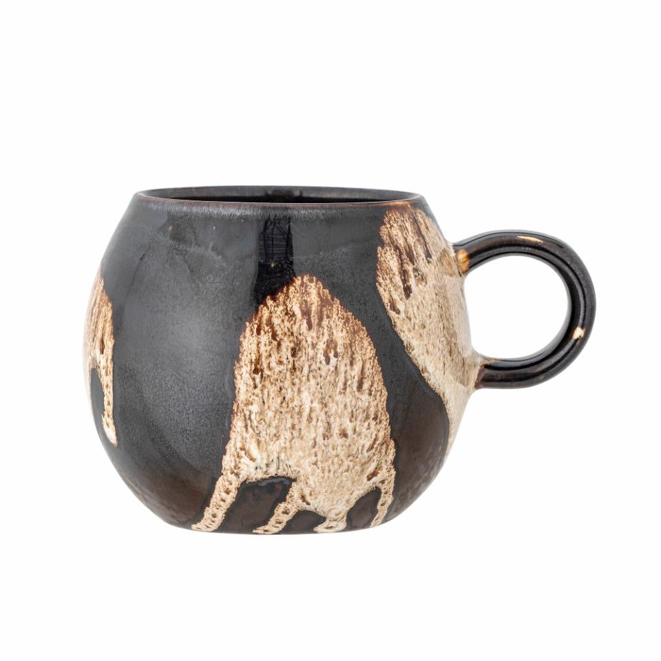 Ceramic cup Paula - brown-white