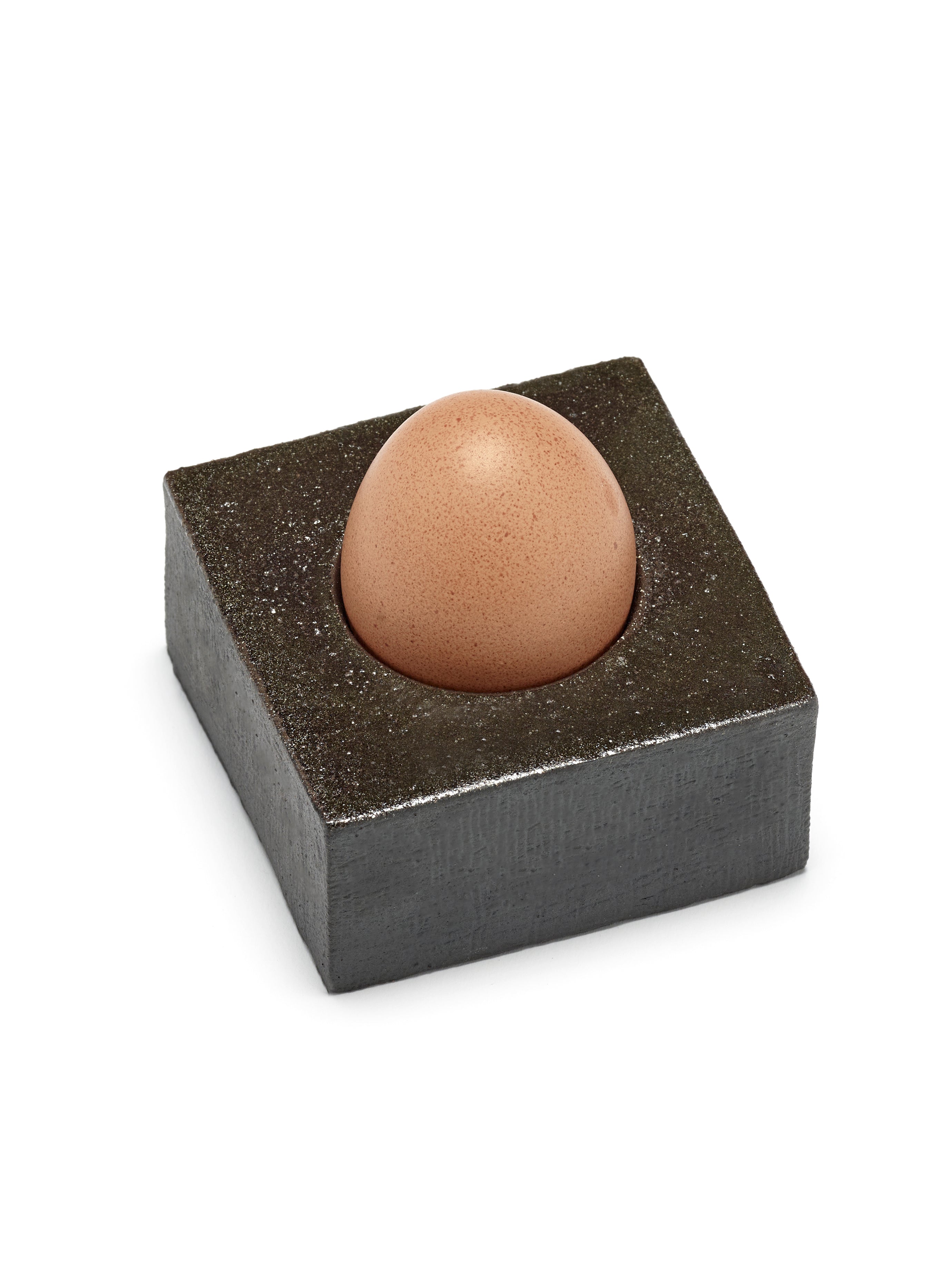 Egg cup Uovo black - set of 2