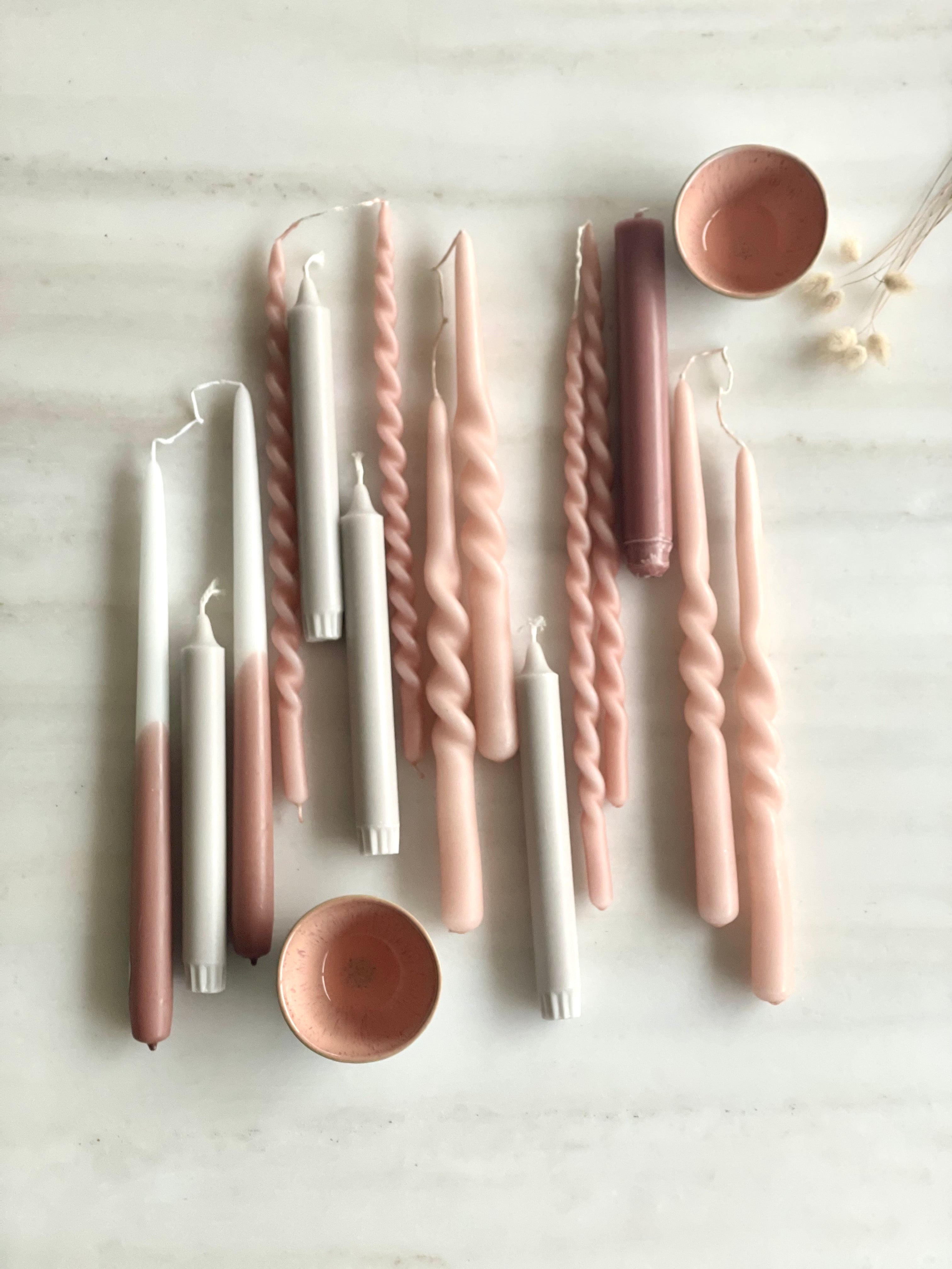 Pencil candles Linnen