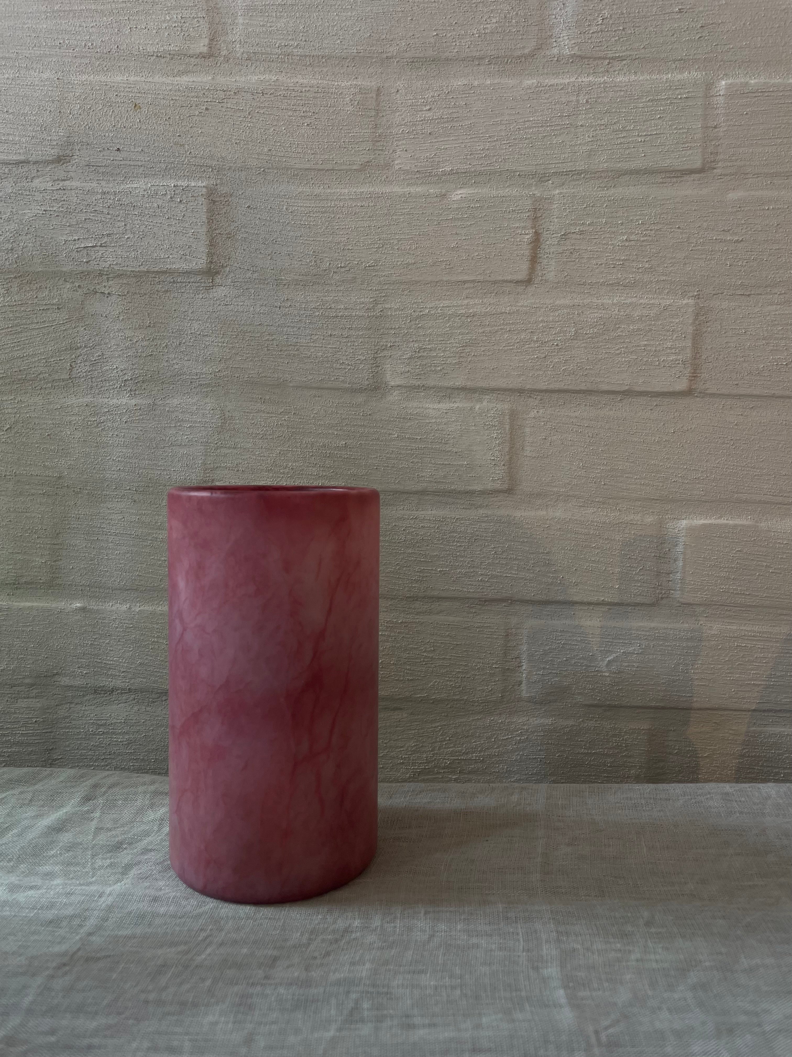 Candle holder alabaster burgundy M