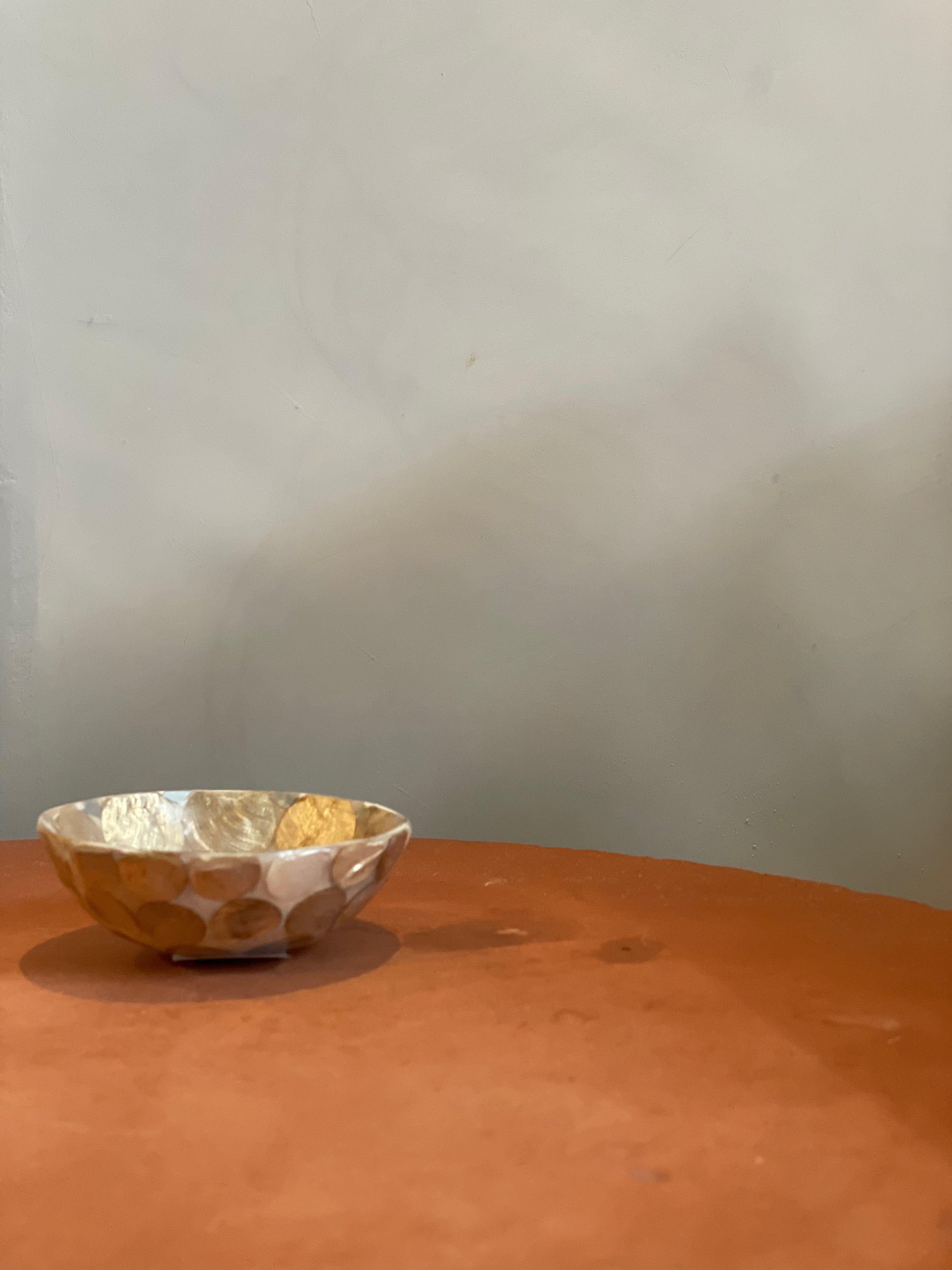 Resin bowls with Capiz shells
