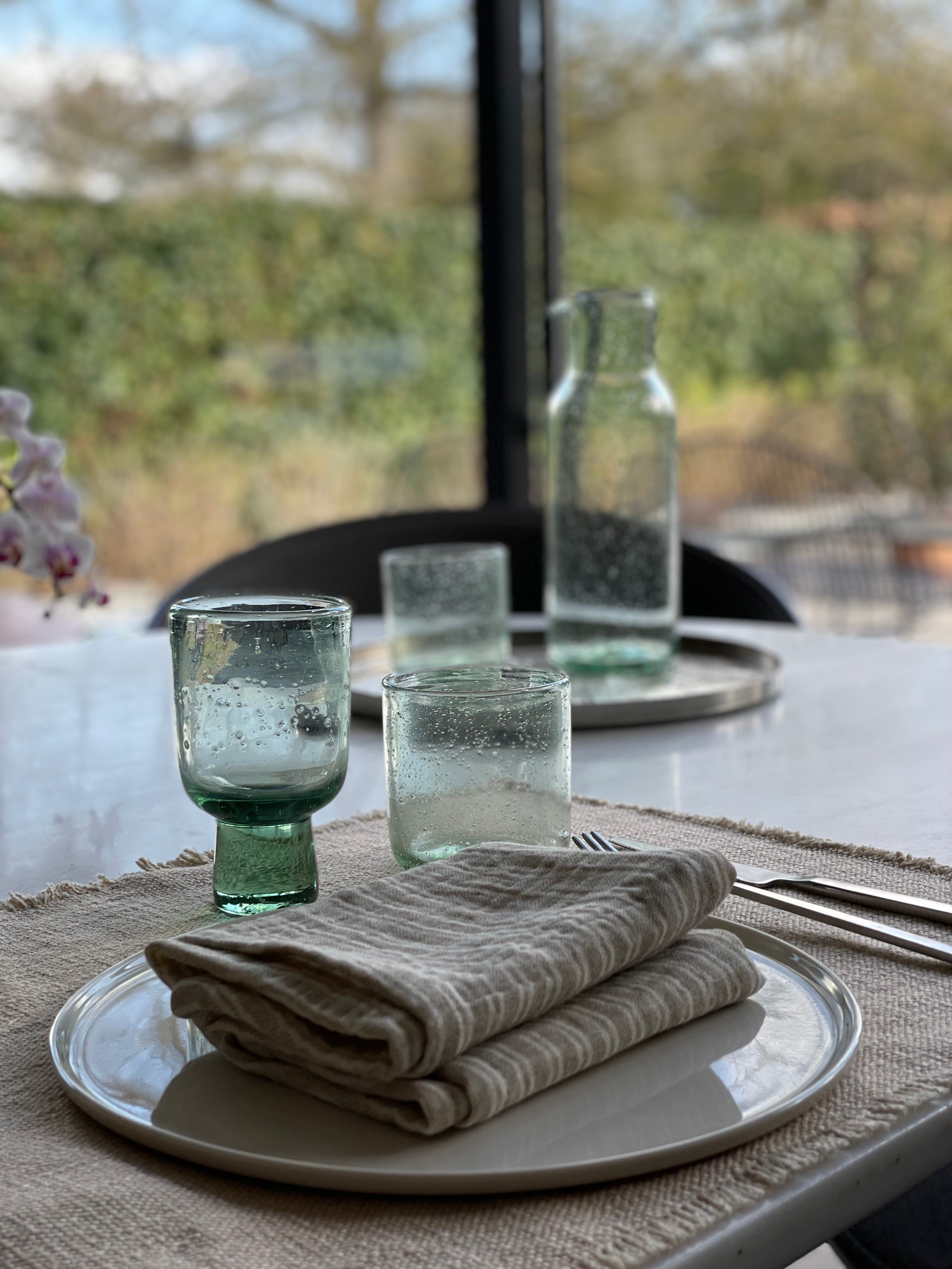 Glass light green - set of 6