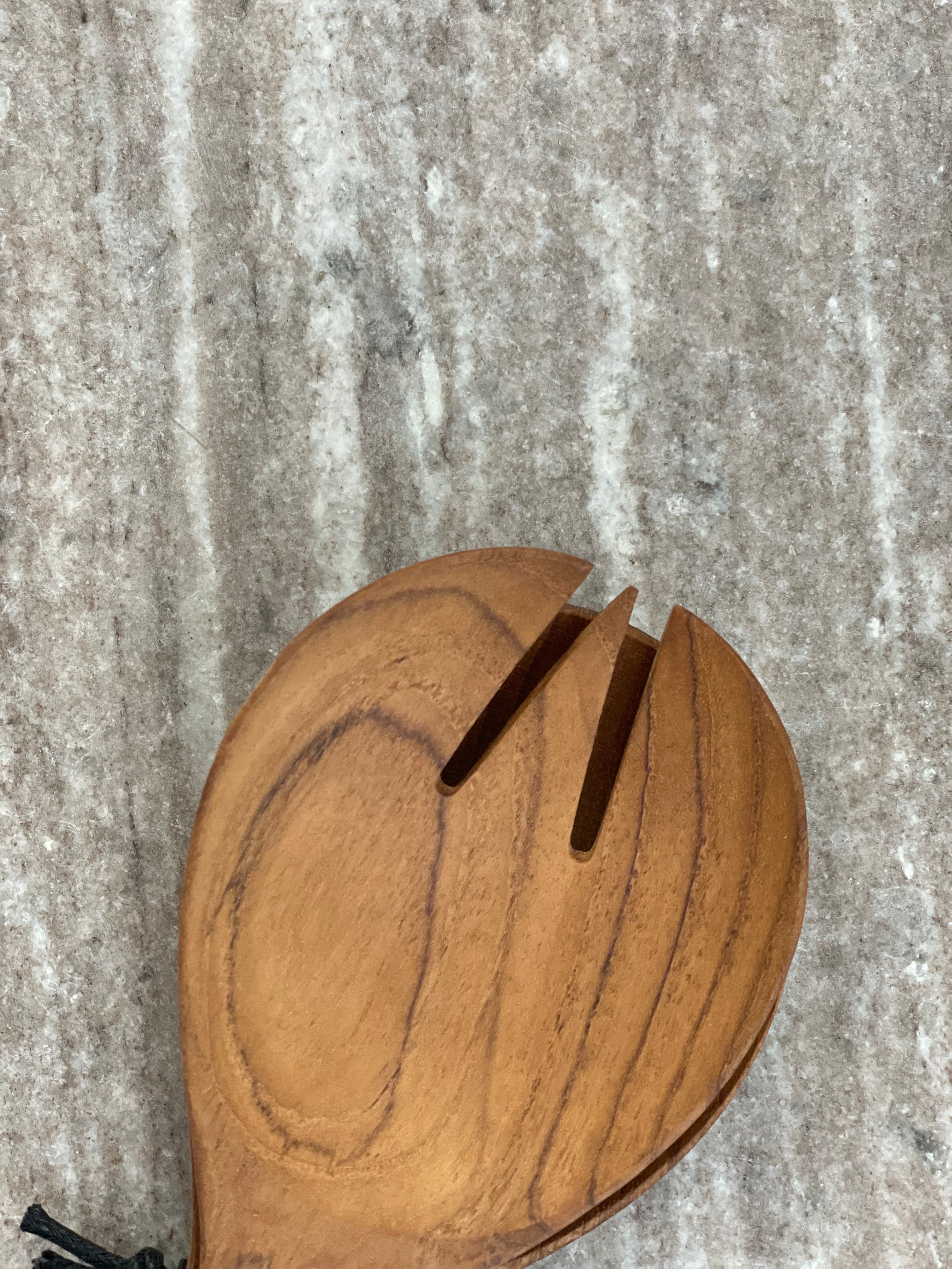 Teak saladebestek