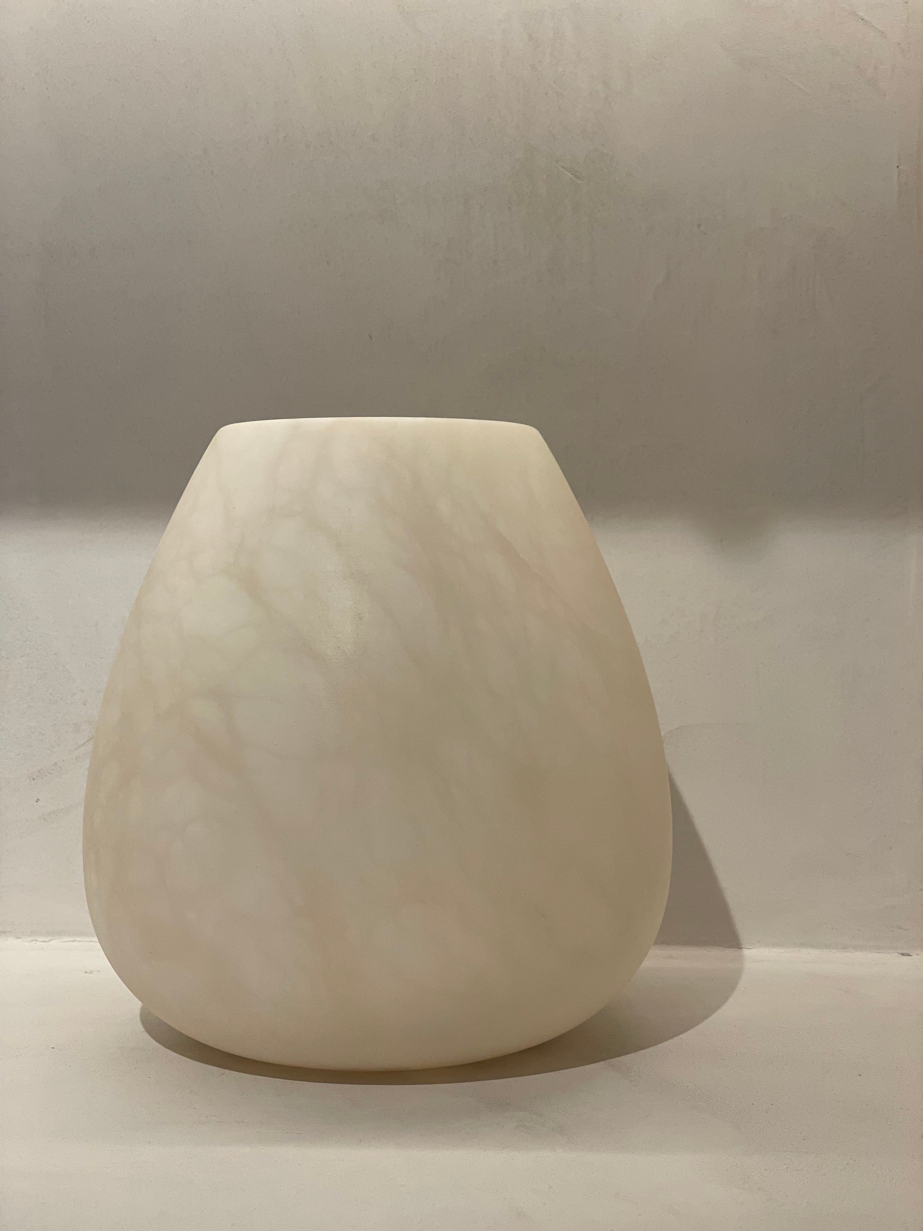 Candle holder alabaster beige L