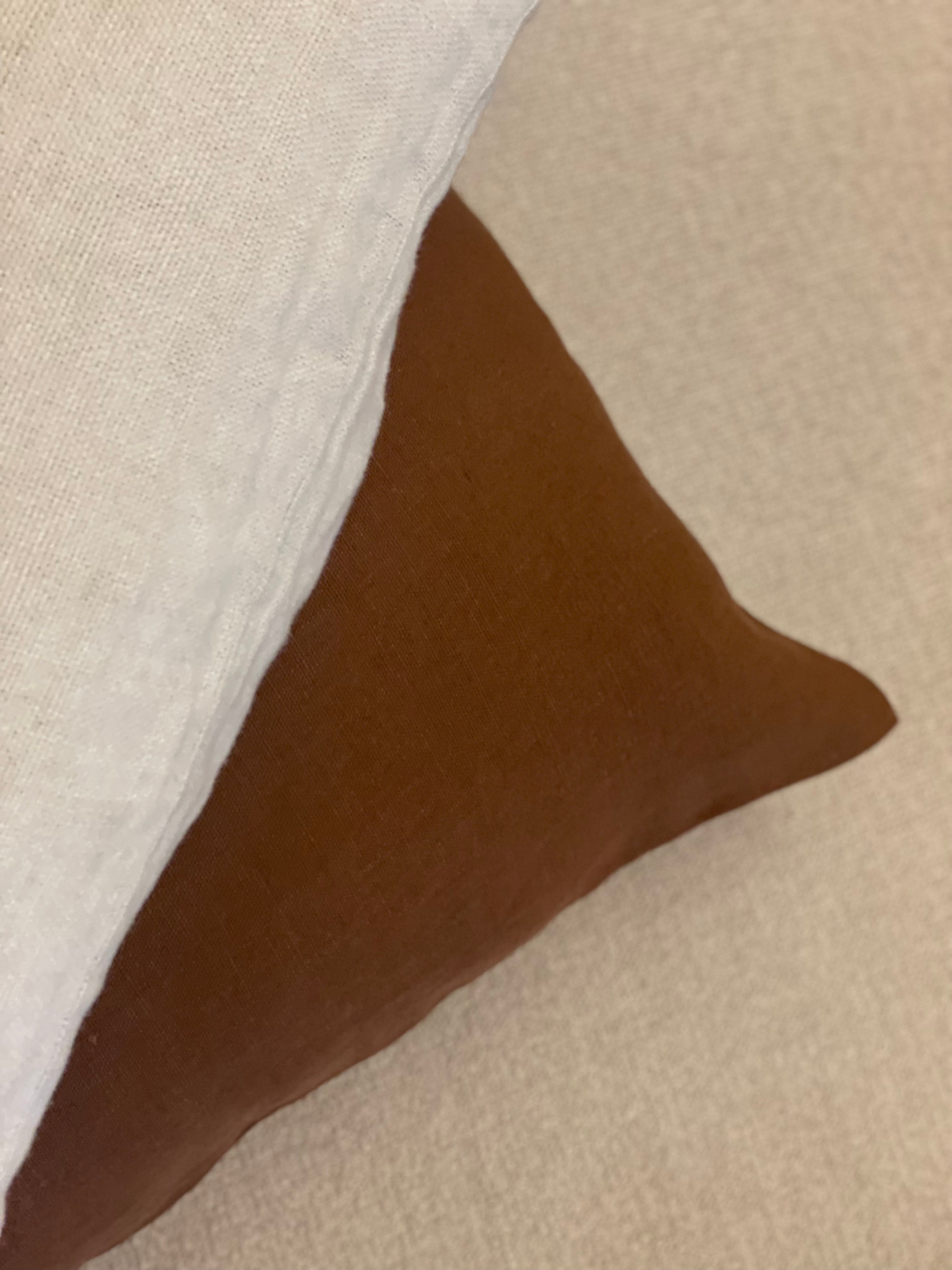 Linen cushion Mocha L