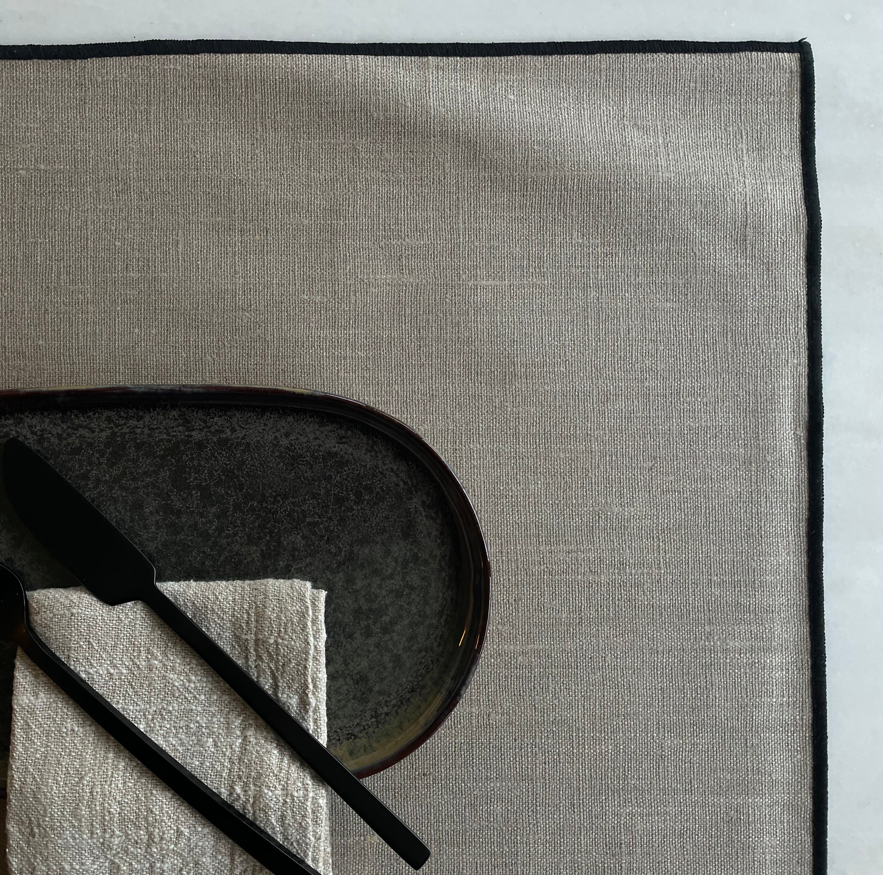 Placemats linen with coating - beige - set of 4