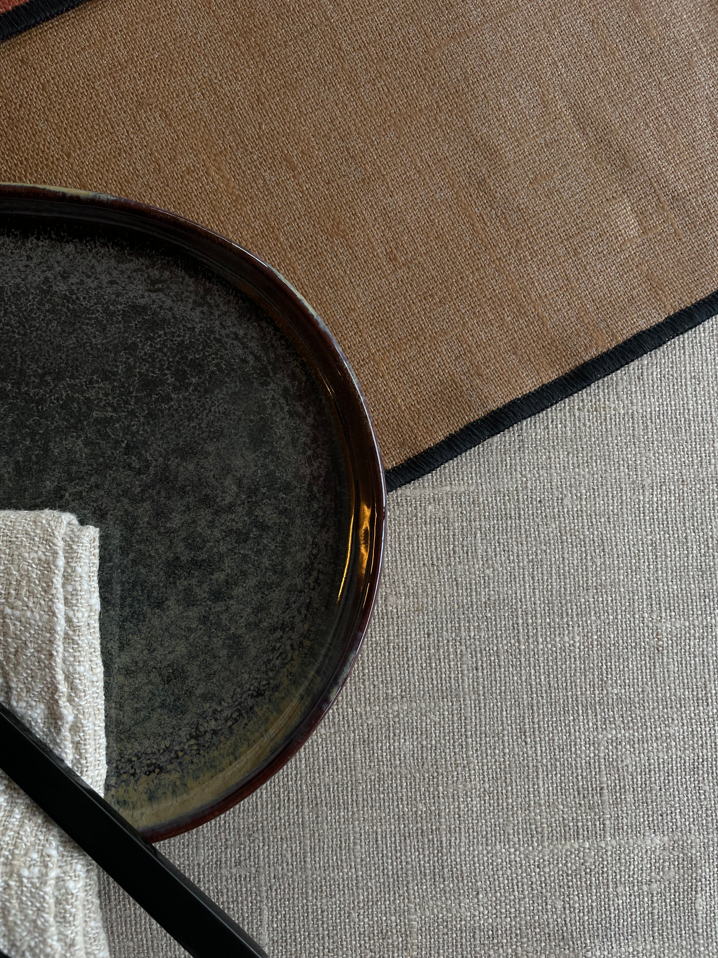 Placemats linen with coating - tartuffo - set of 4