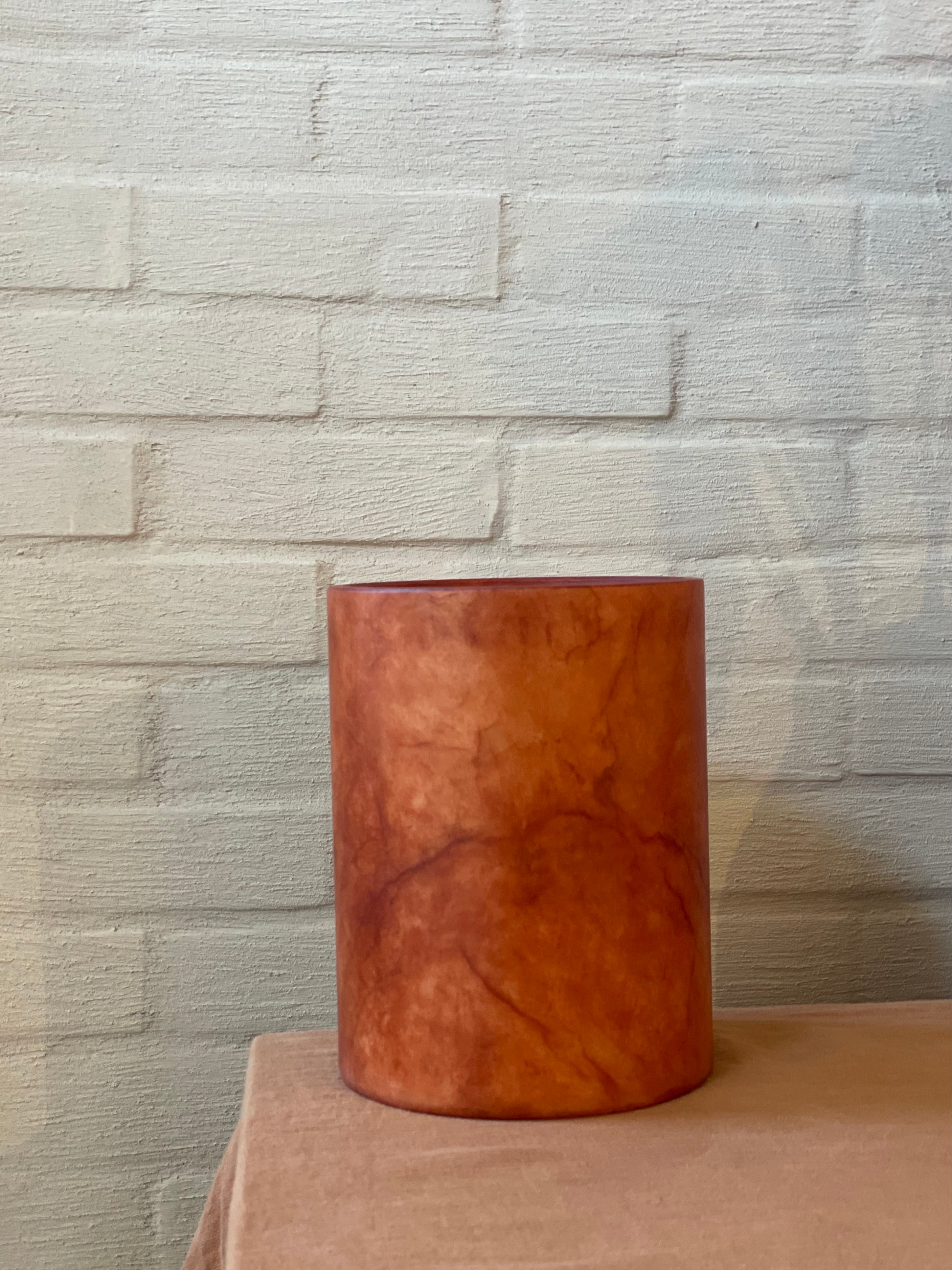 Candle holder - Vase alabaster terracotta L