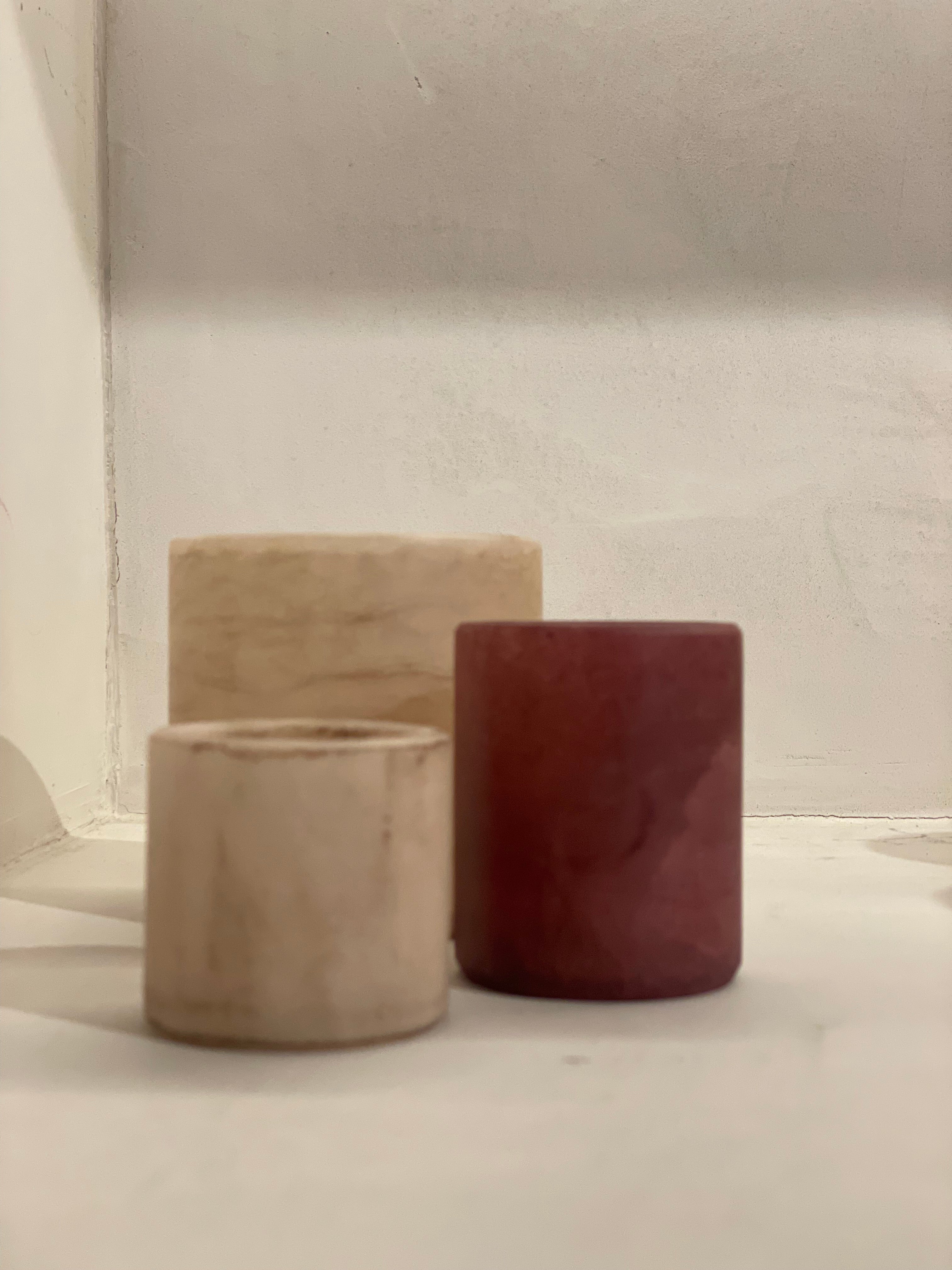Kaarshouder albaster bordeaux S