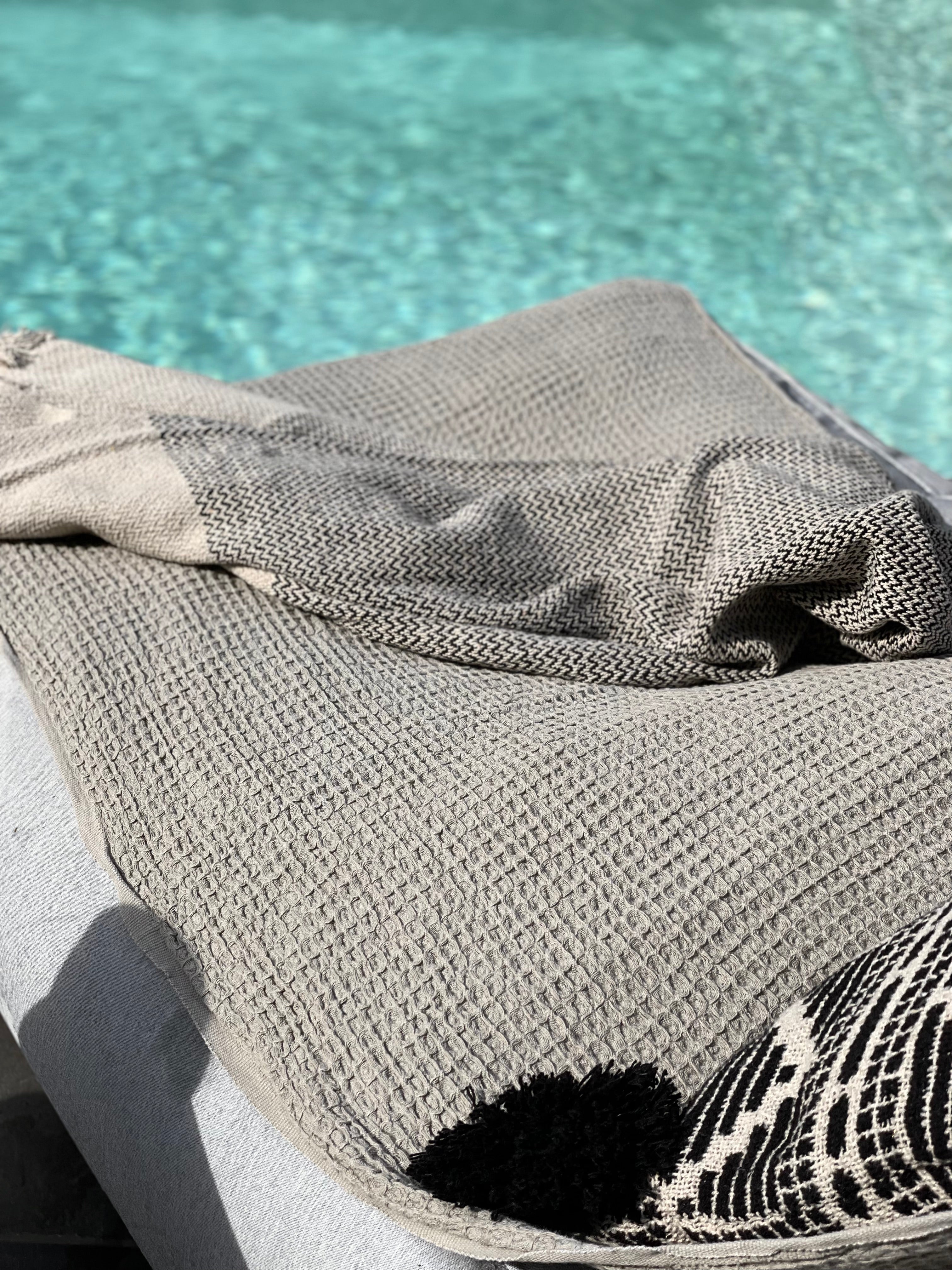 Hammam towel - Stone waffle