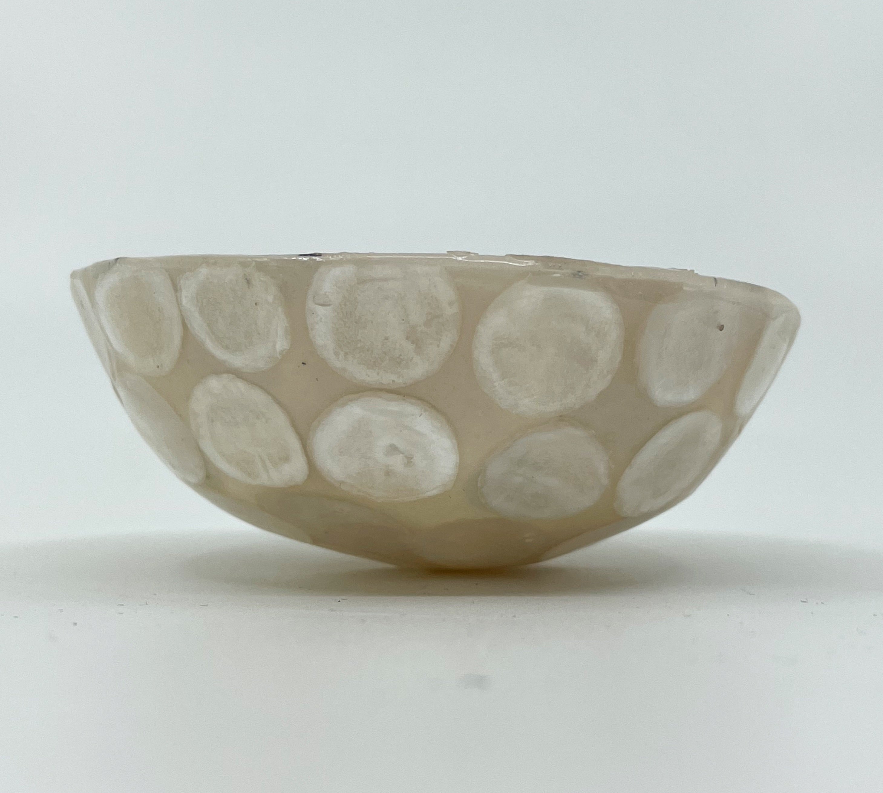 Resin bowls with Capiz shells