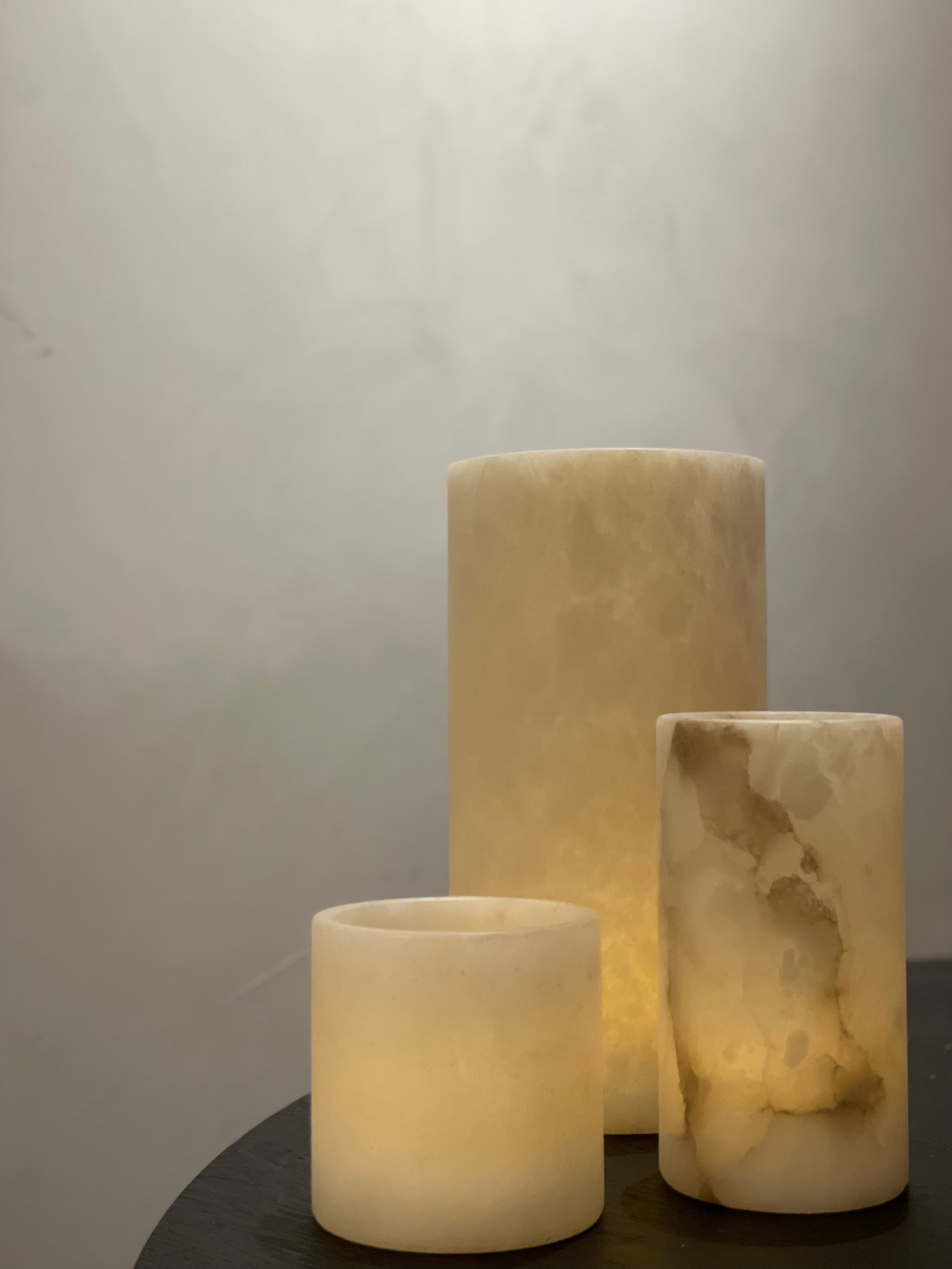 Candle holder - Vase alabaster beige Alice