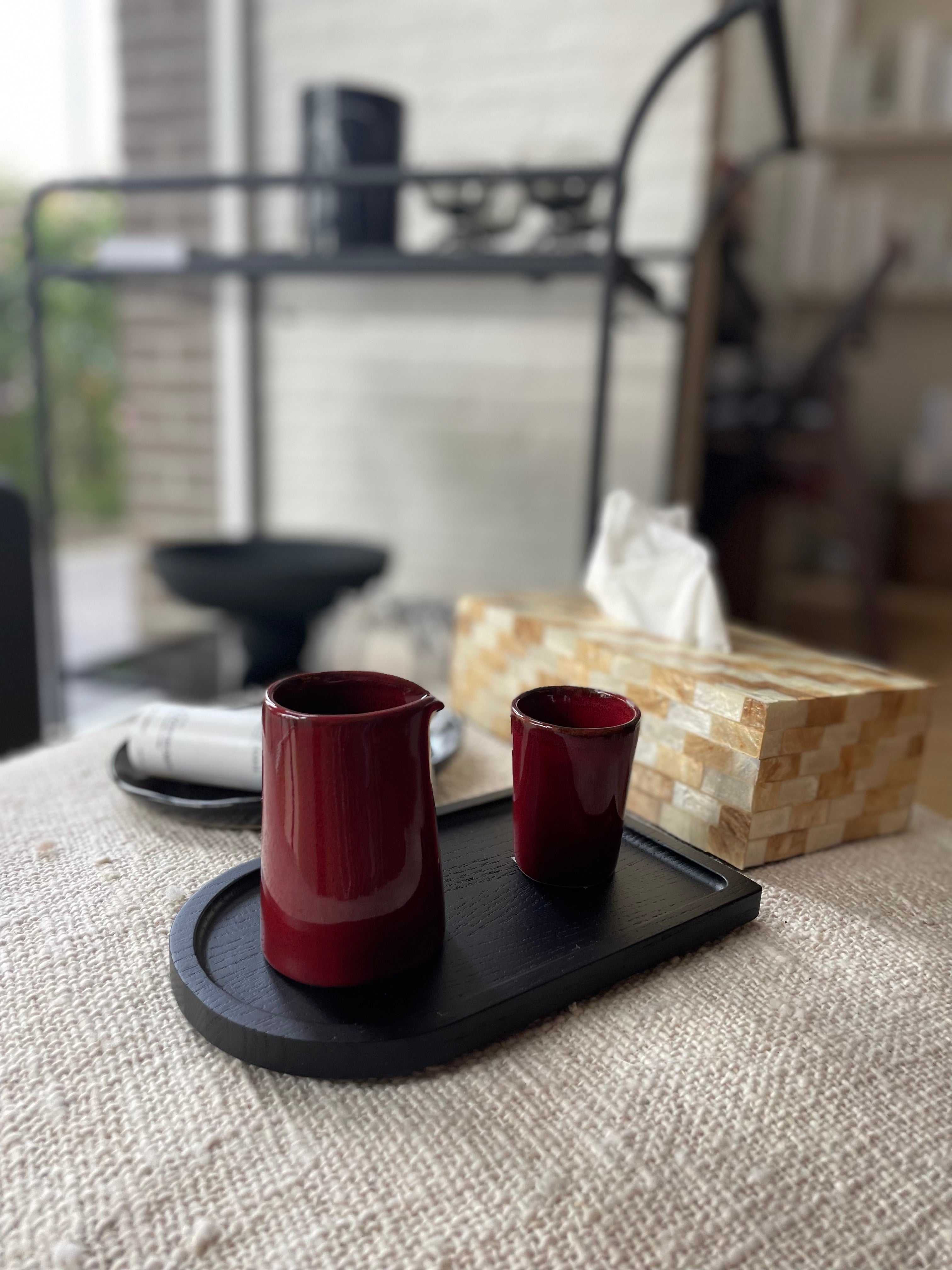 Milk jug - La Mère by Marie Michielssen - Venetian red