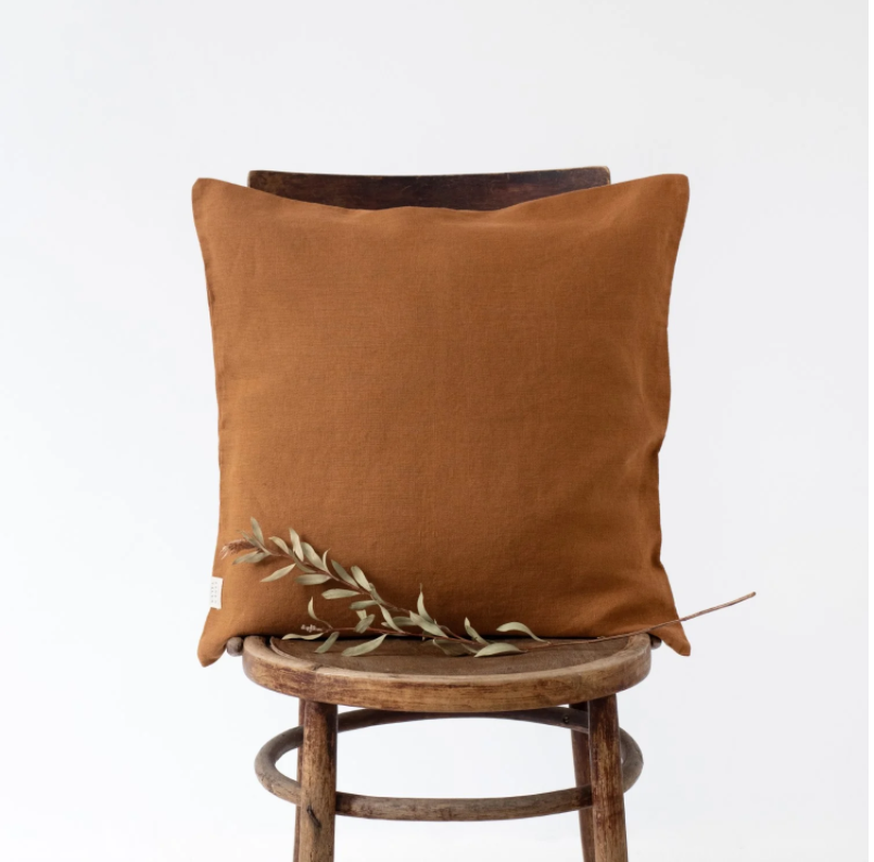 Linen pillow - Hazelnut