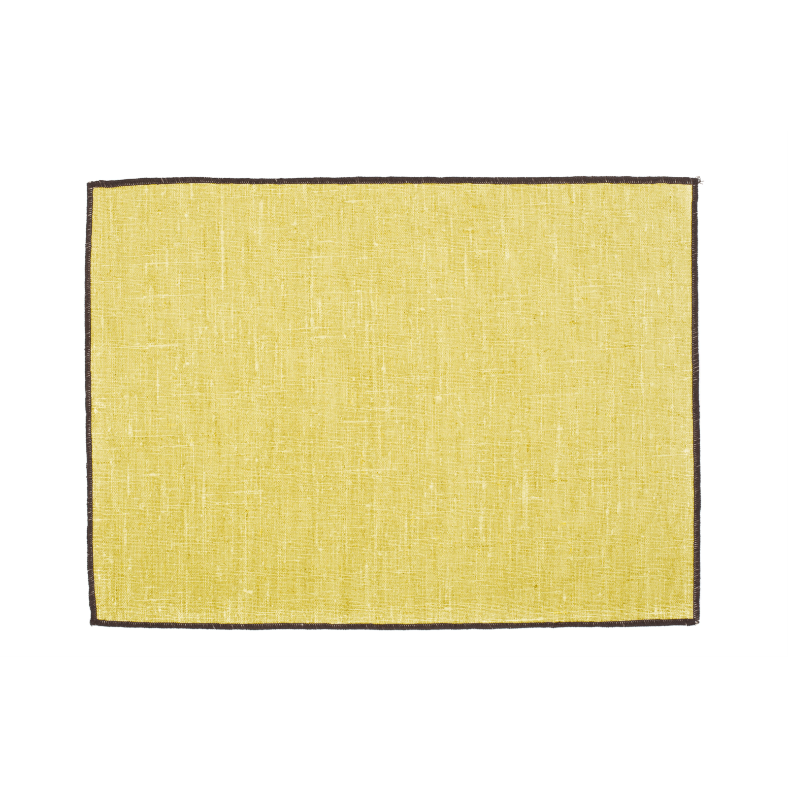 Placemats linen with coating - Yellow - set of 4