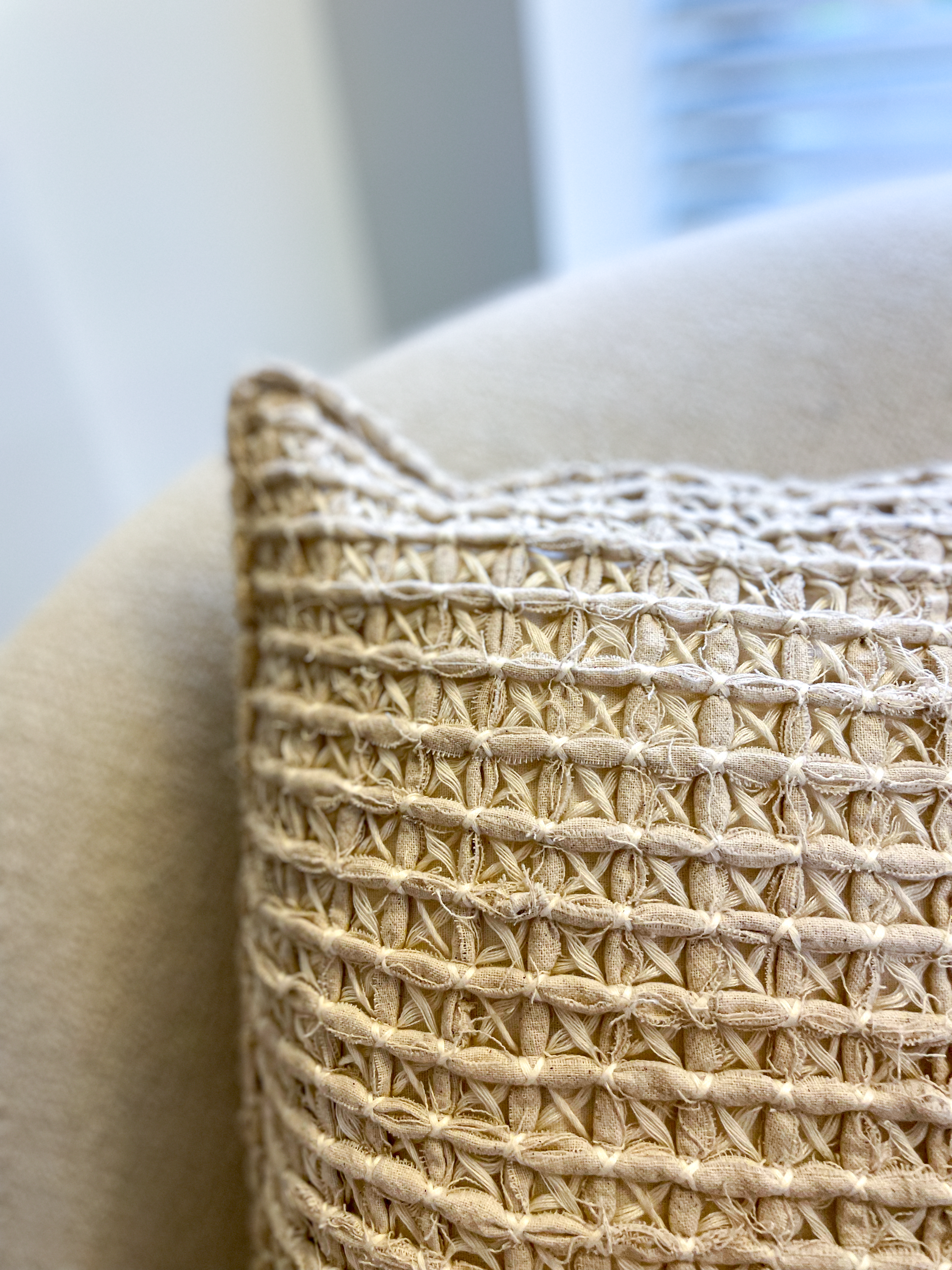 Handmade cushion woven