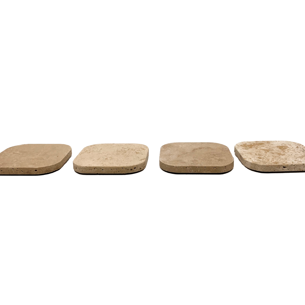 Sous-verres en travertin - lot de 4