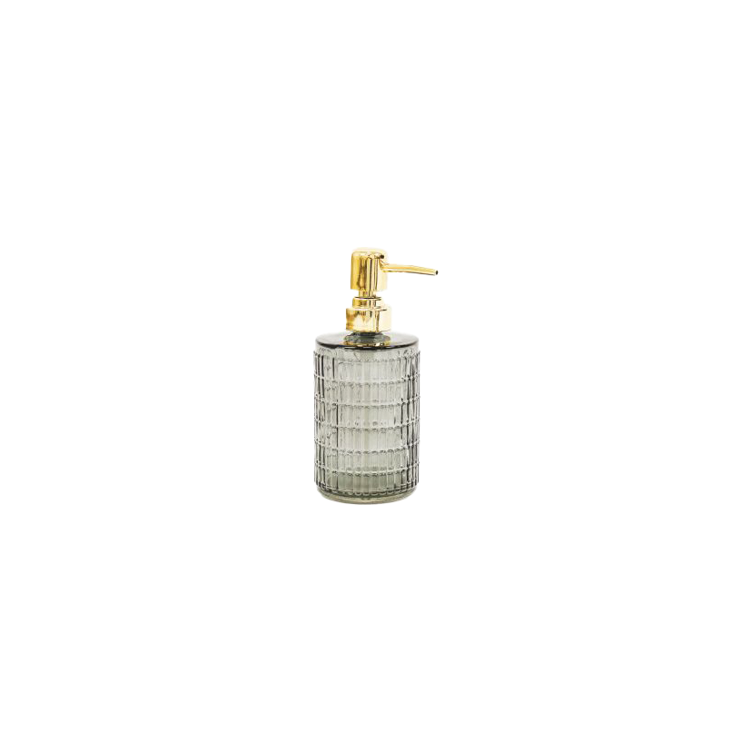 Pompe à savon verre gris