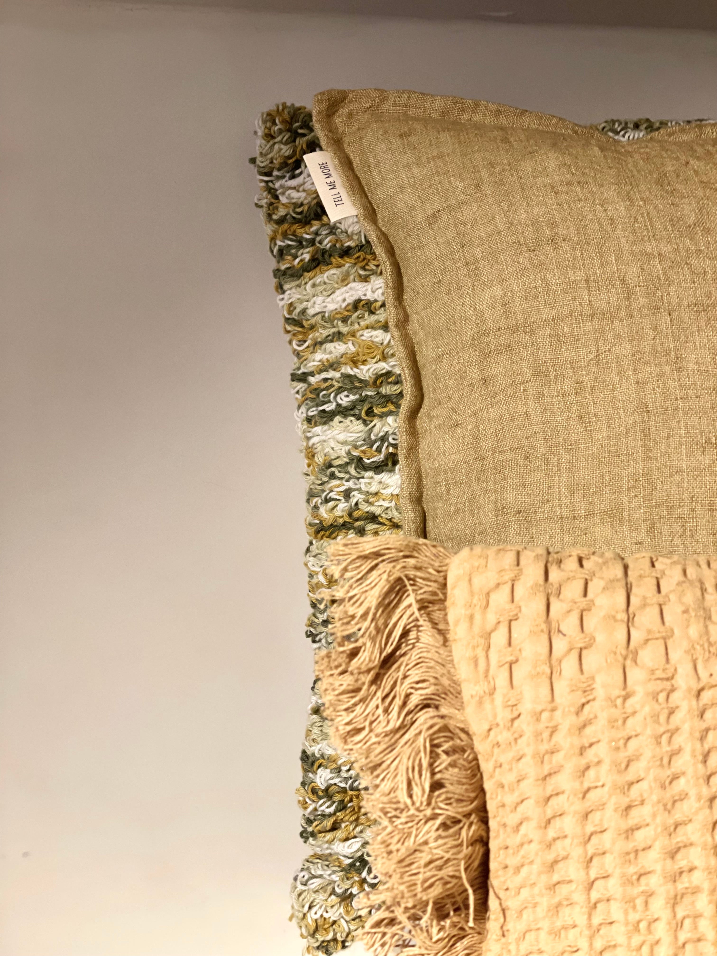 Marion linnen kussen kleur Pampas