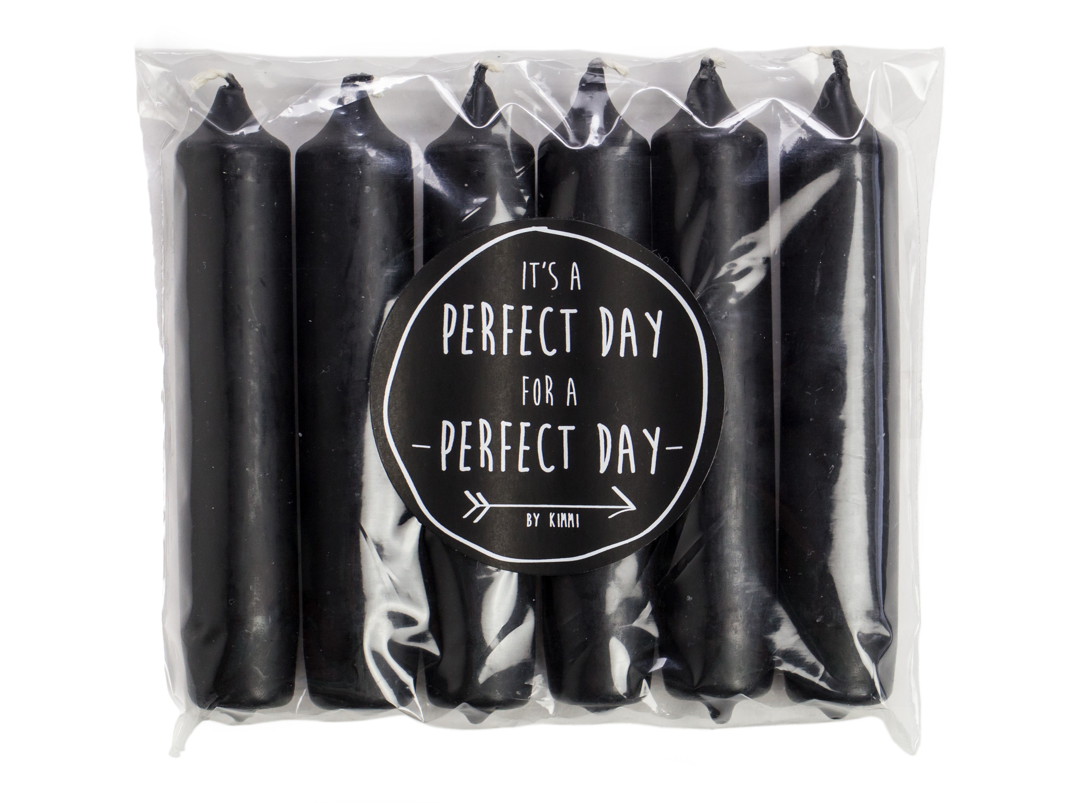 Gift package diner candles black