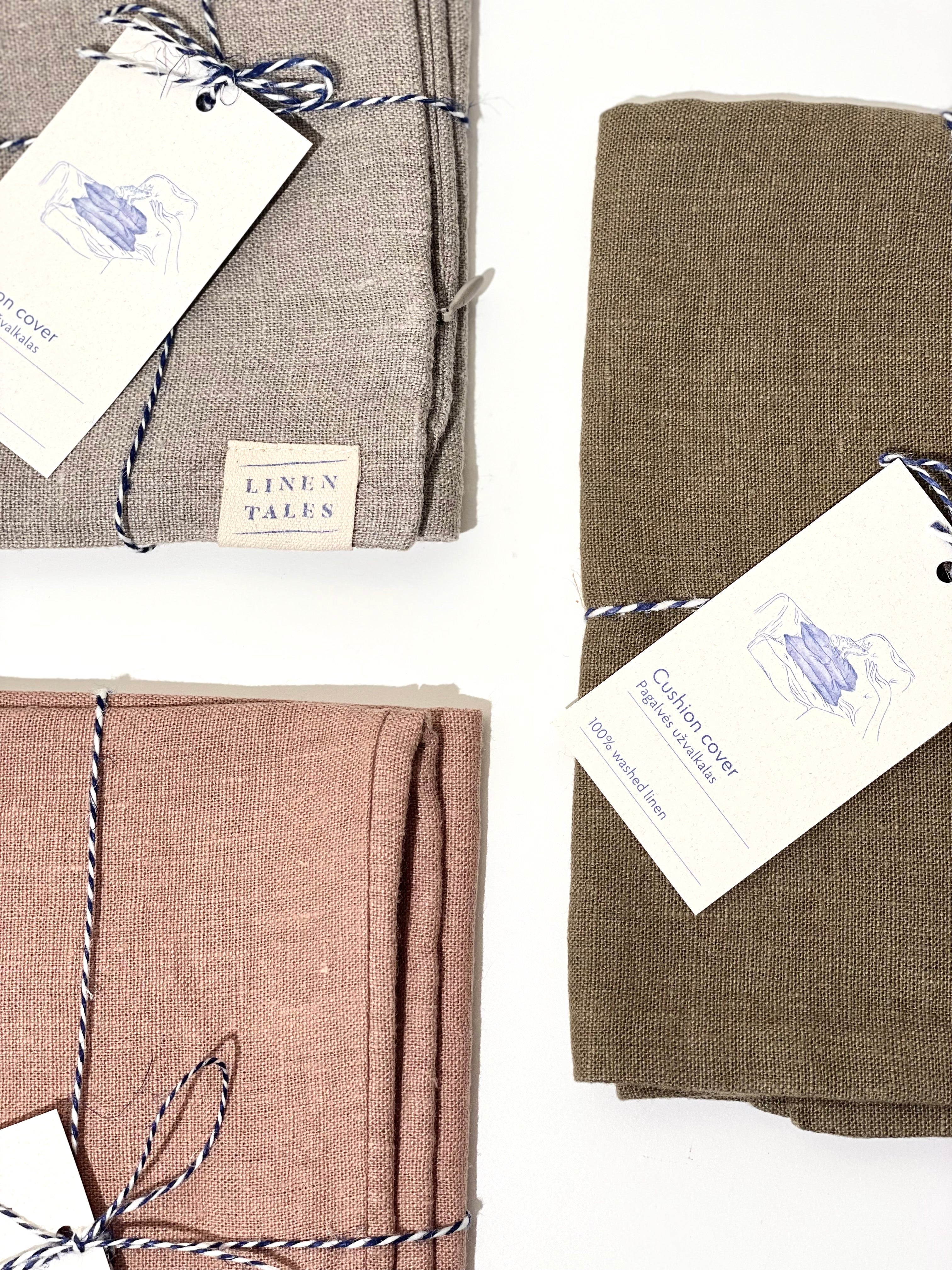 Coussin couverture en lin - Naturel