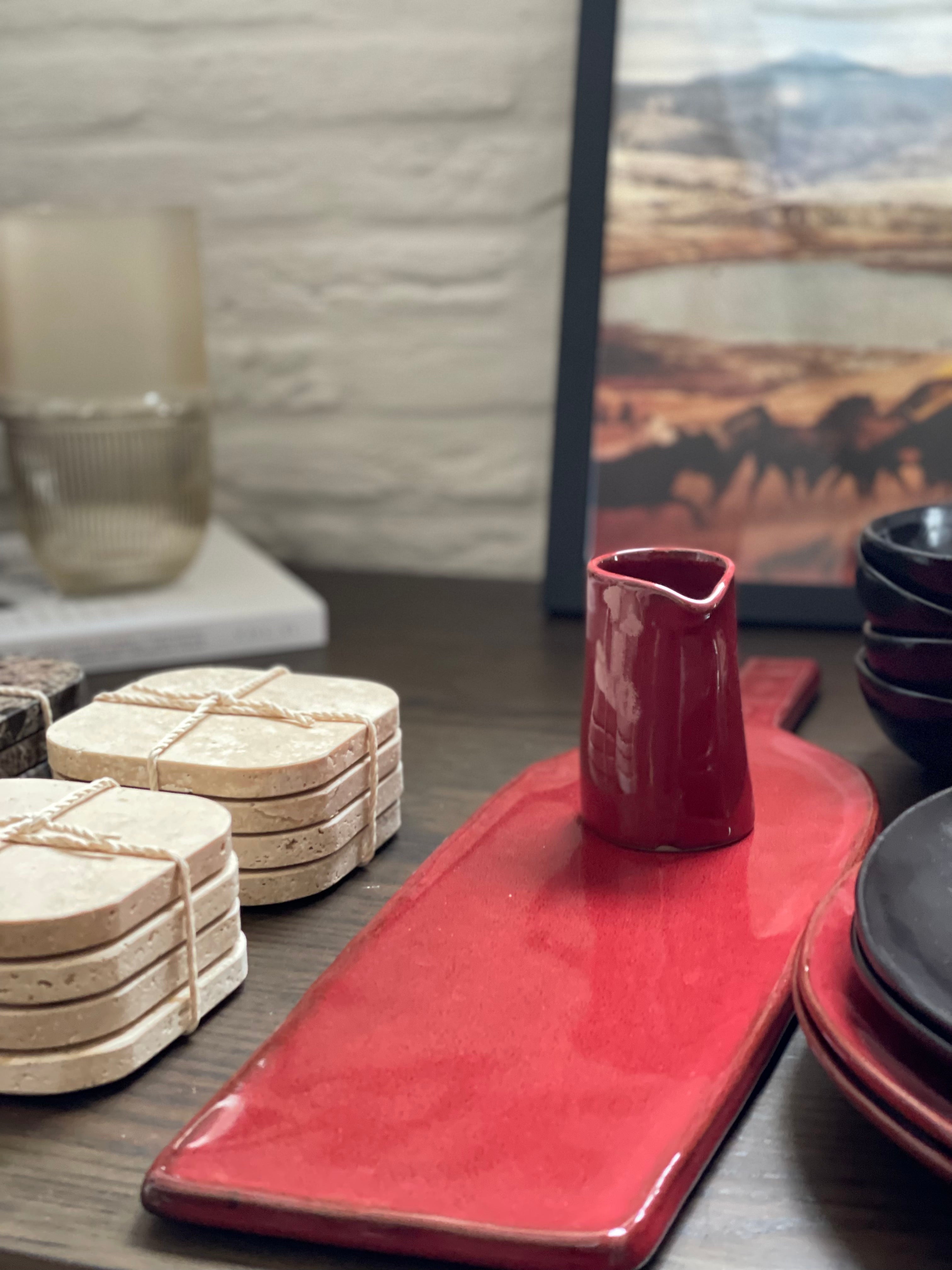 Sous-verres en travertin - lot de 4