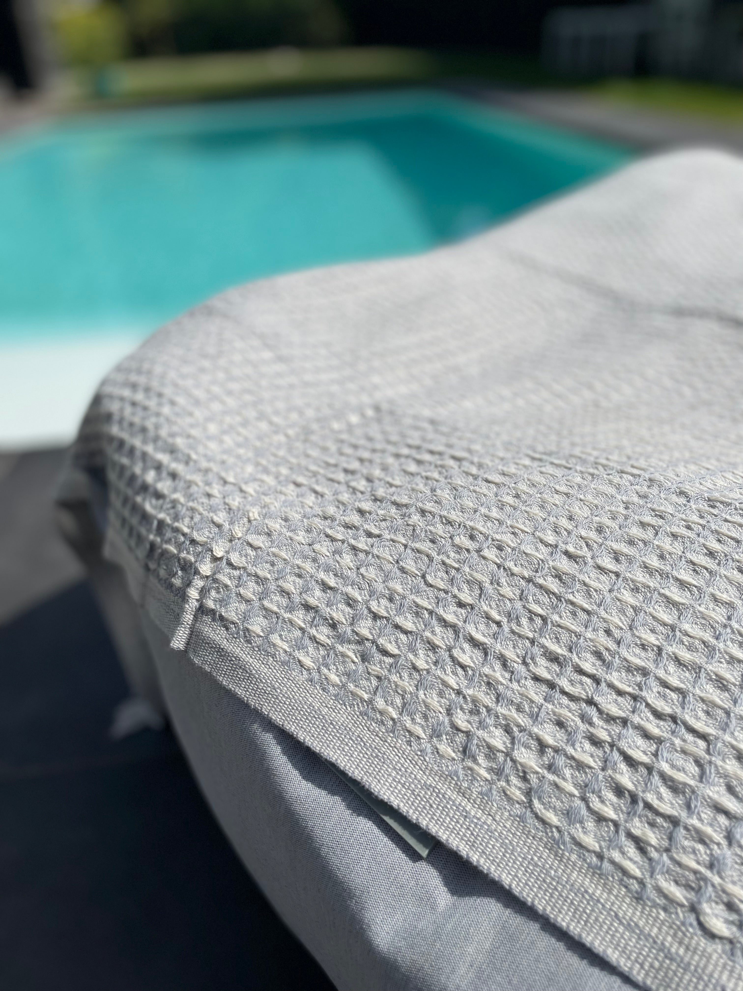 Towel Waffle silver grey