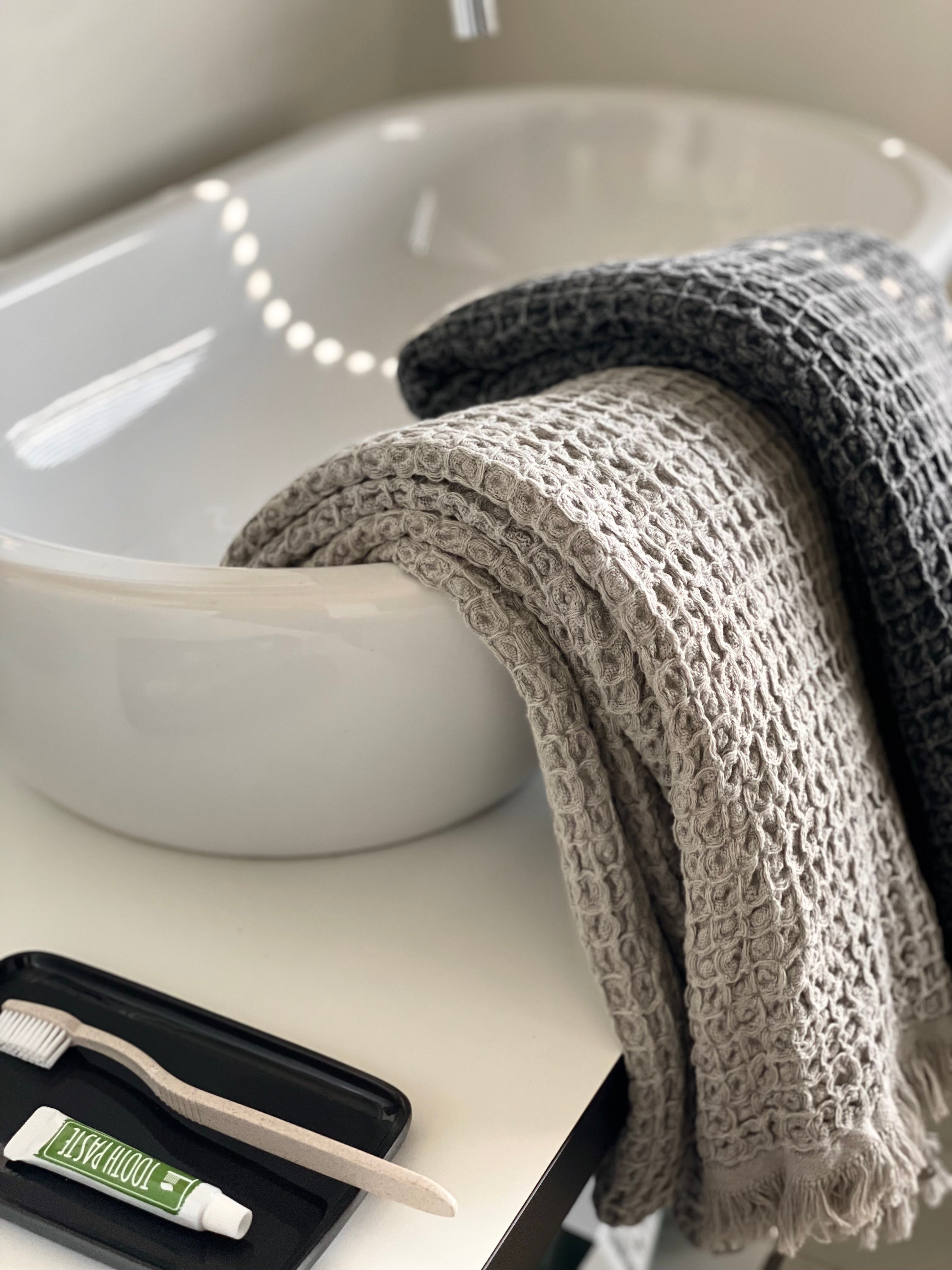 Hammam towel - Stone waffle