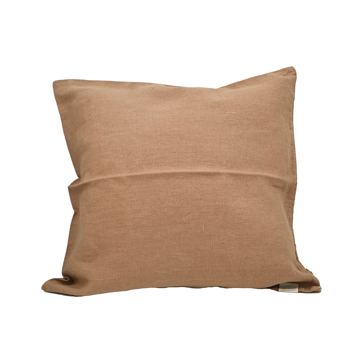 Coussin couverture en lin - Café crème