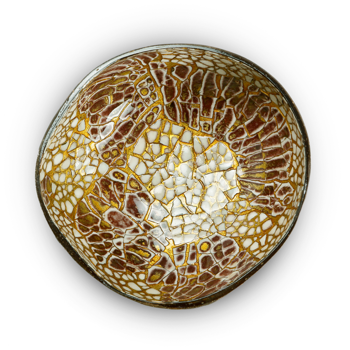 Coconut Bowl - Gold Eggshell