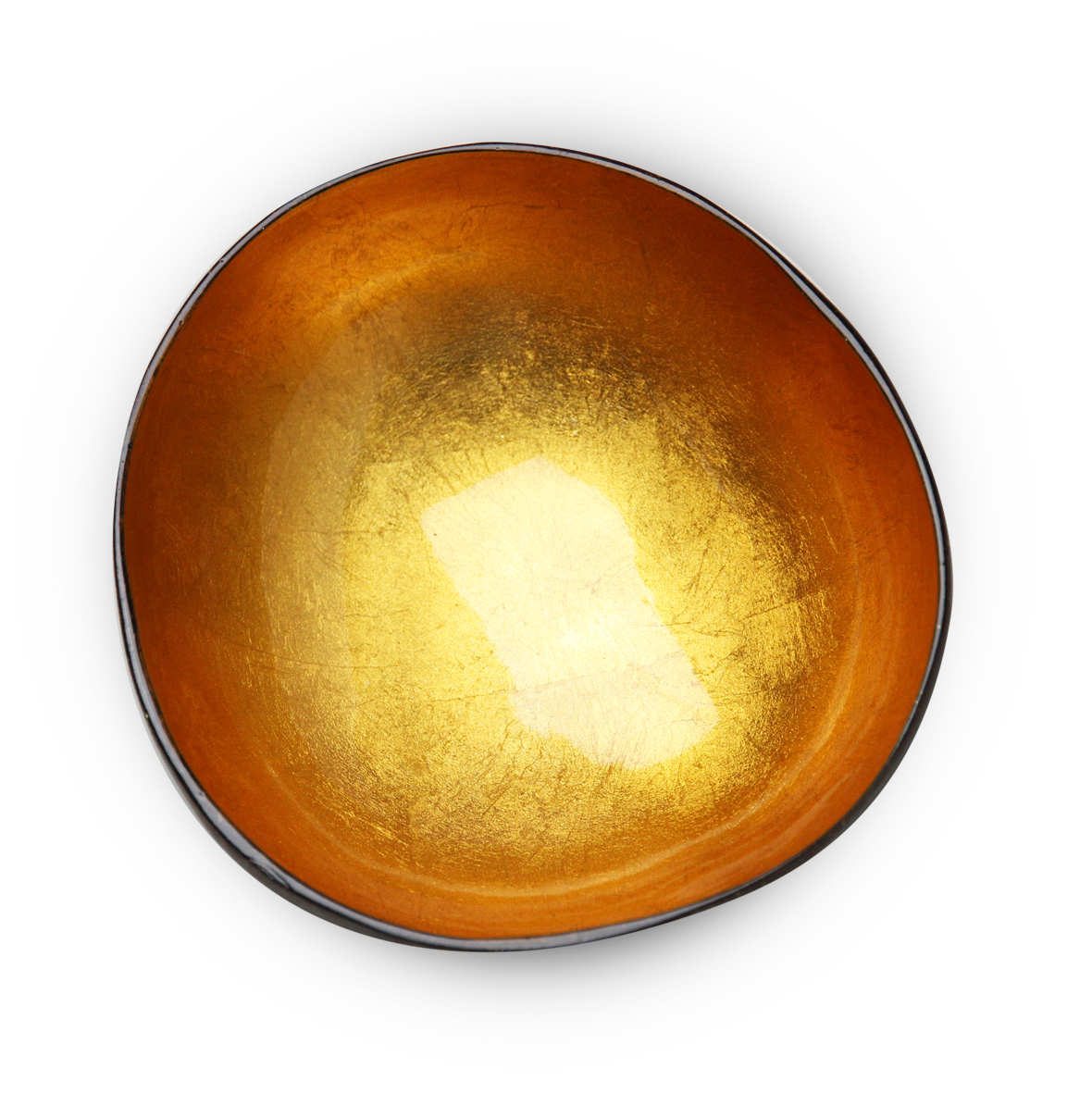 Coconut Bowl - Gold Metallic Leaf