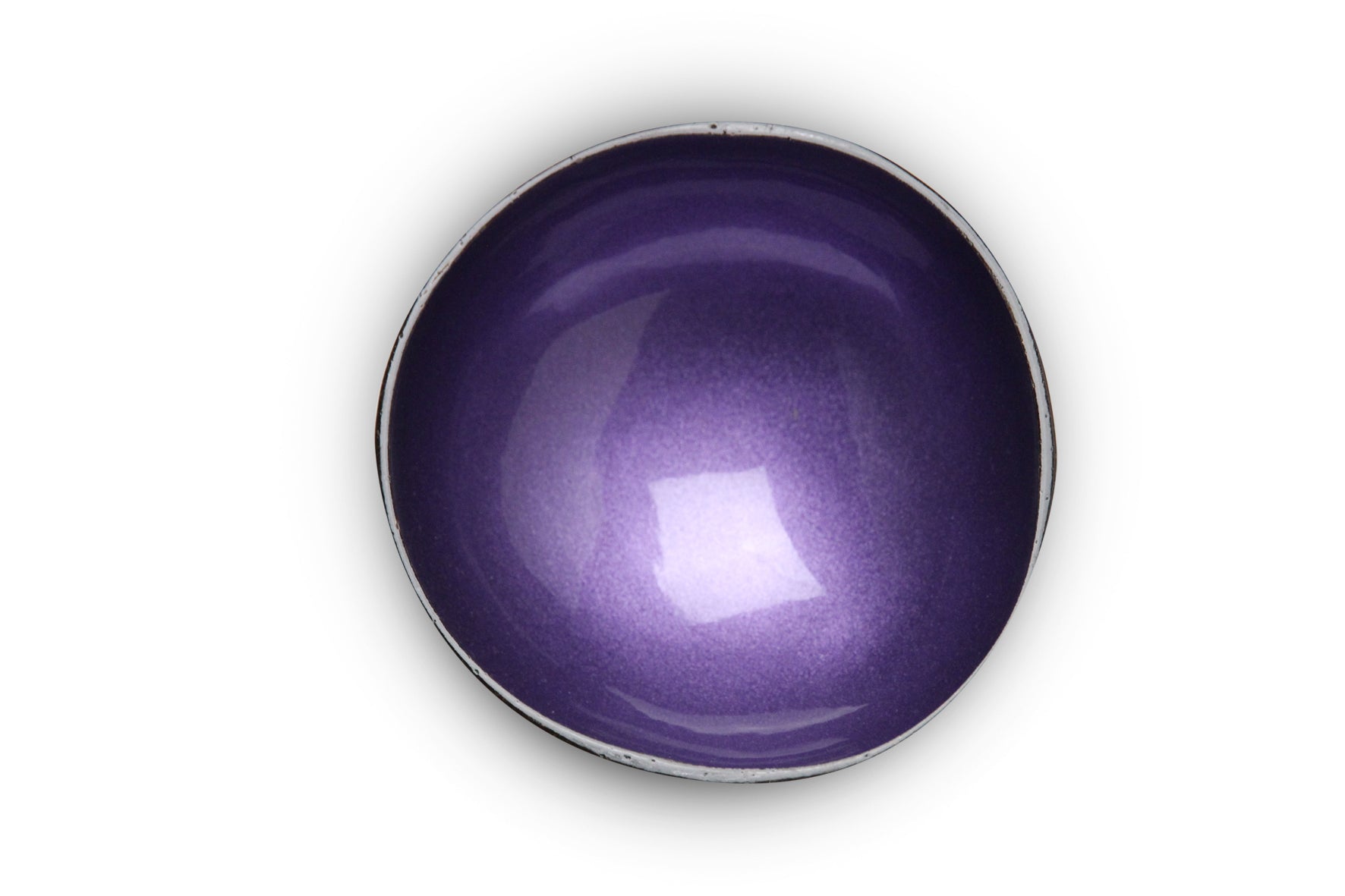 Coconut Bowl - Purple Metallic Leaf