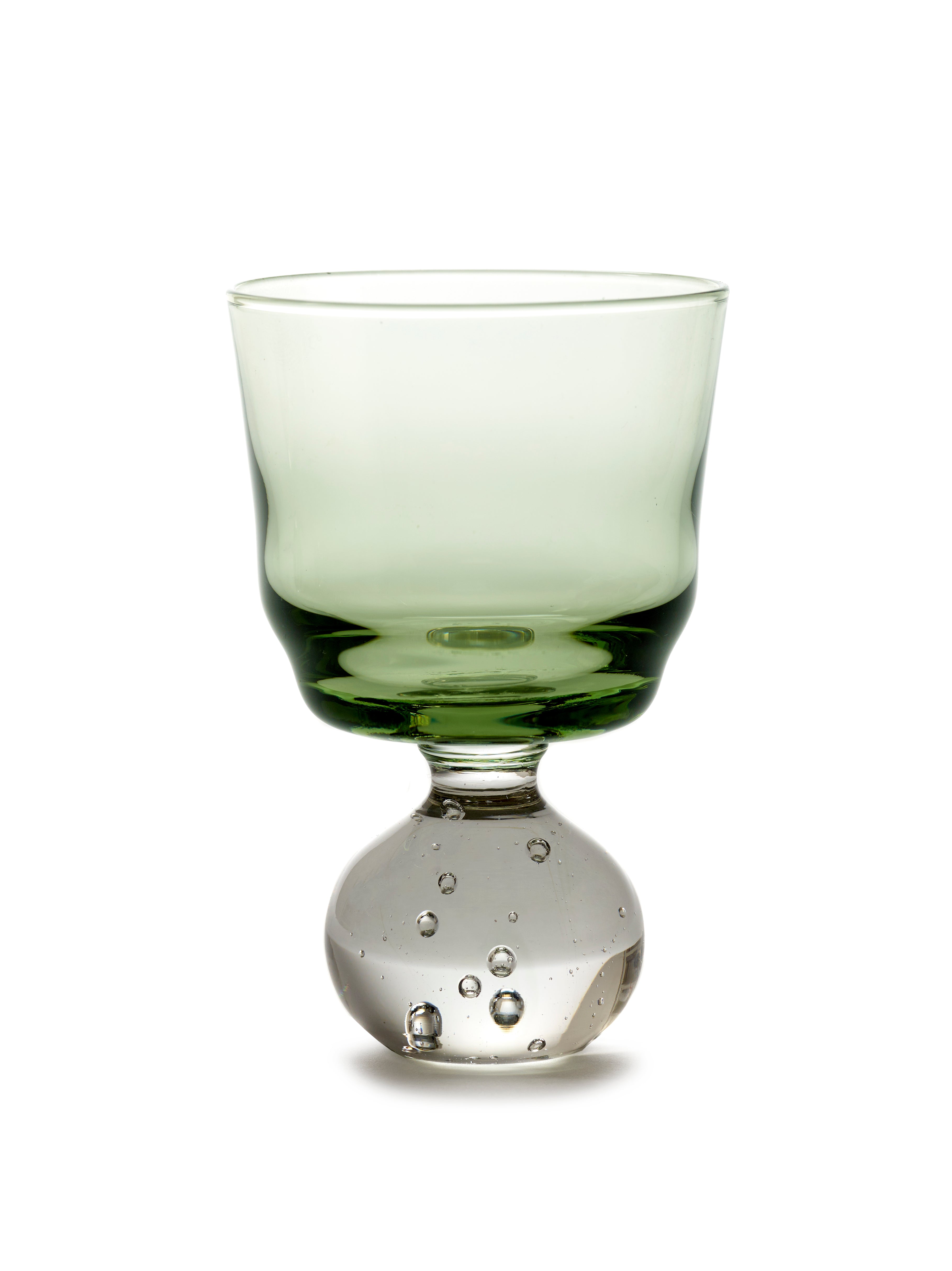 Glazen op voet - set van 6 - Eternal Snow - Groen