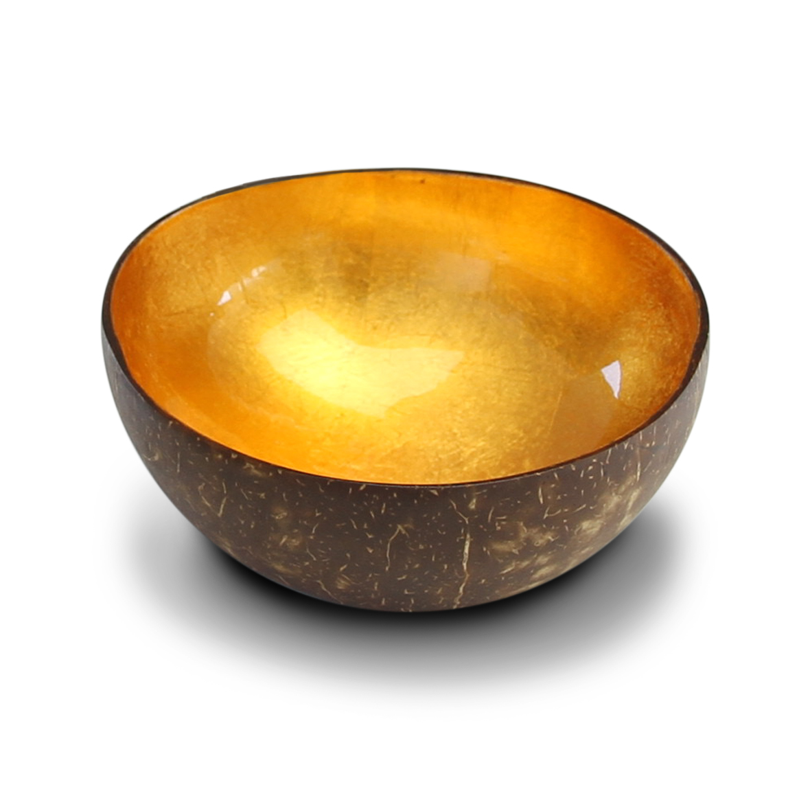 Coconut Bowl - Gold Metallic Leaf