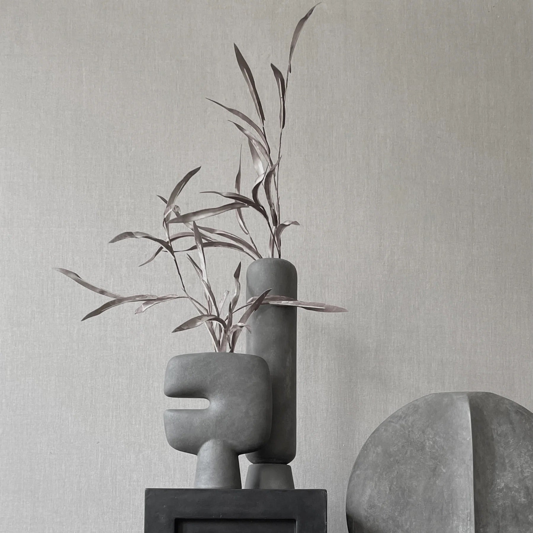Mini vase Tribal - Gris foncé