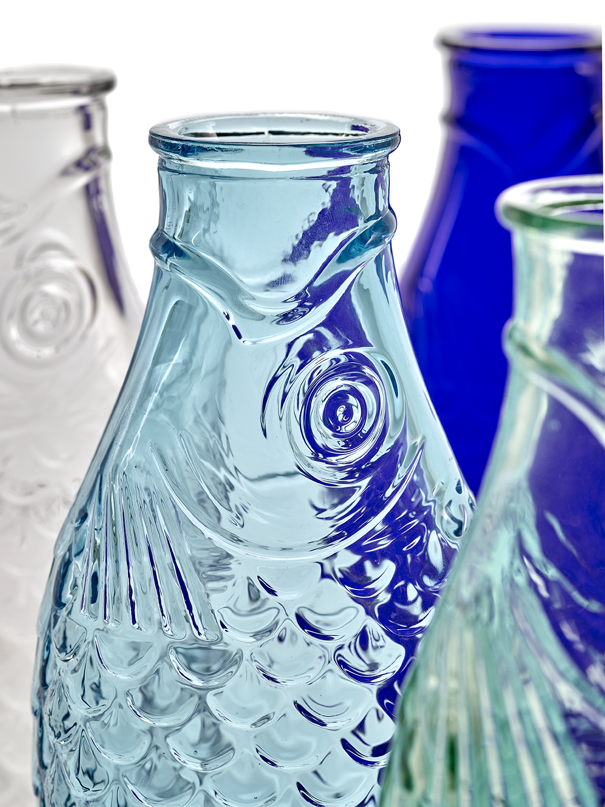 Karaf 'Fish & Fish' Paola Navone - Lichtblauw