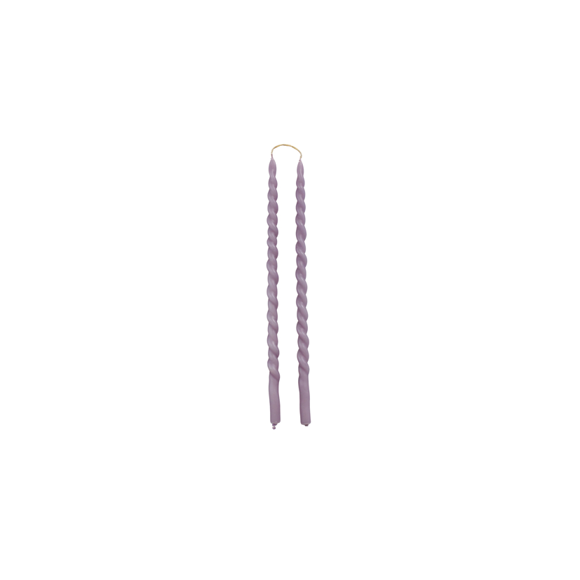 Dinner candle Slim Swirl - 30 cm - set of 2