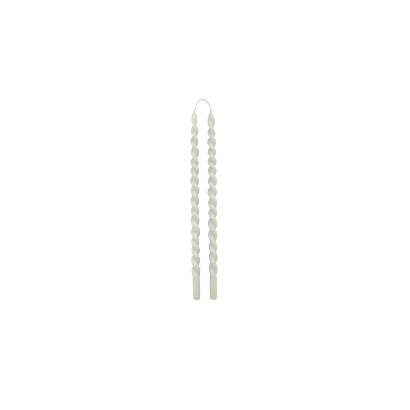Dinner candle Slim Swirl - 30 cm - set of 2