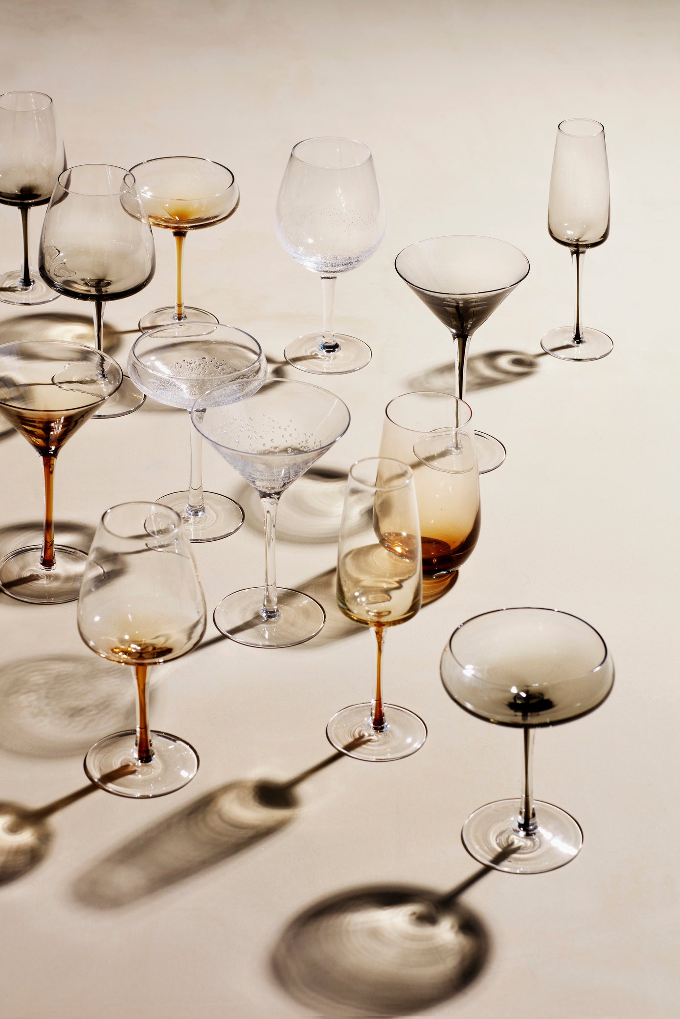 Glazen zwart - set van 4