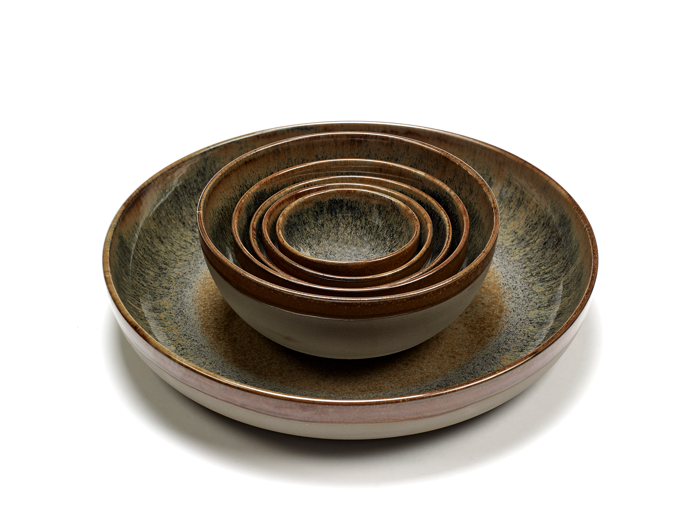 Bowl S Surface Rusty Brown