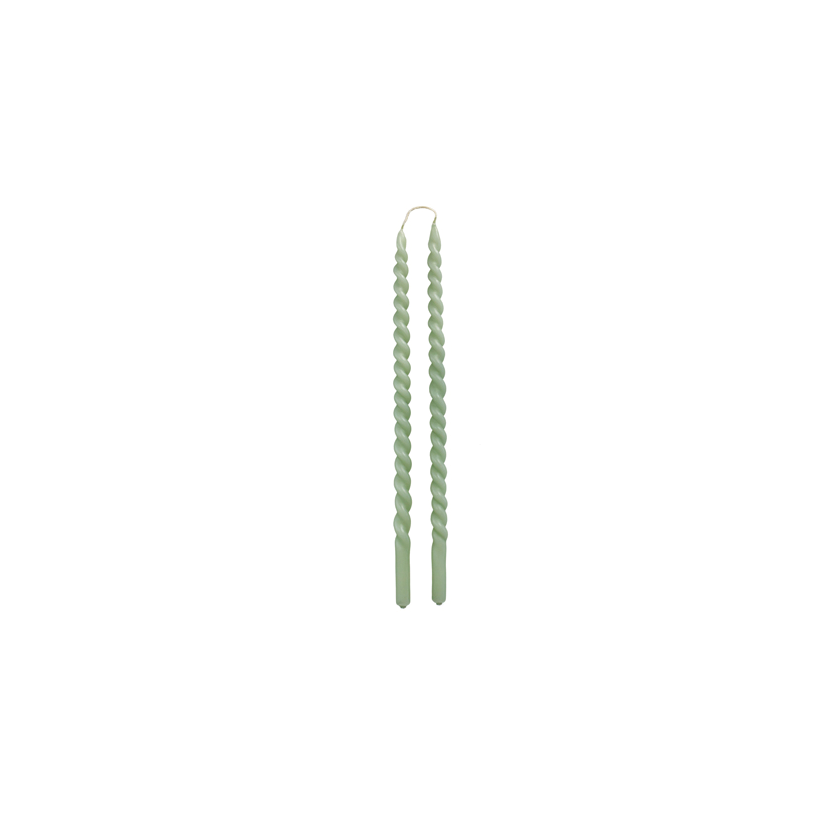Dinner candle Slim Swirl - 30 cm - set of 2