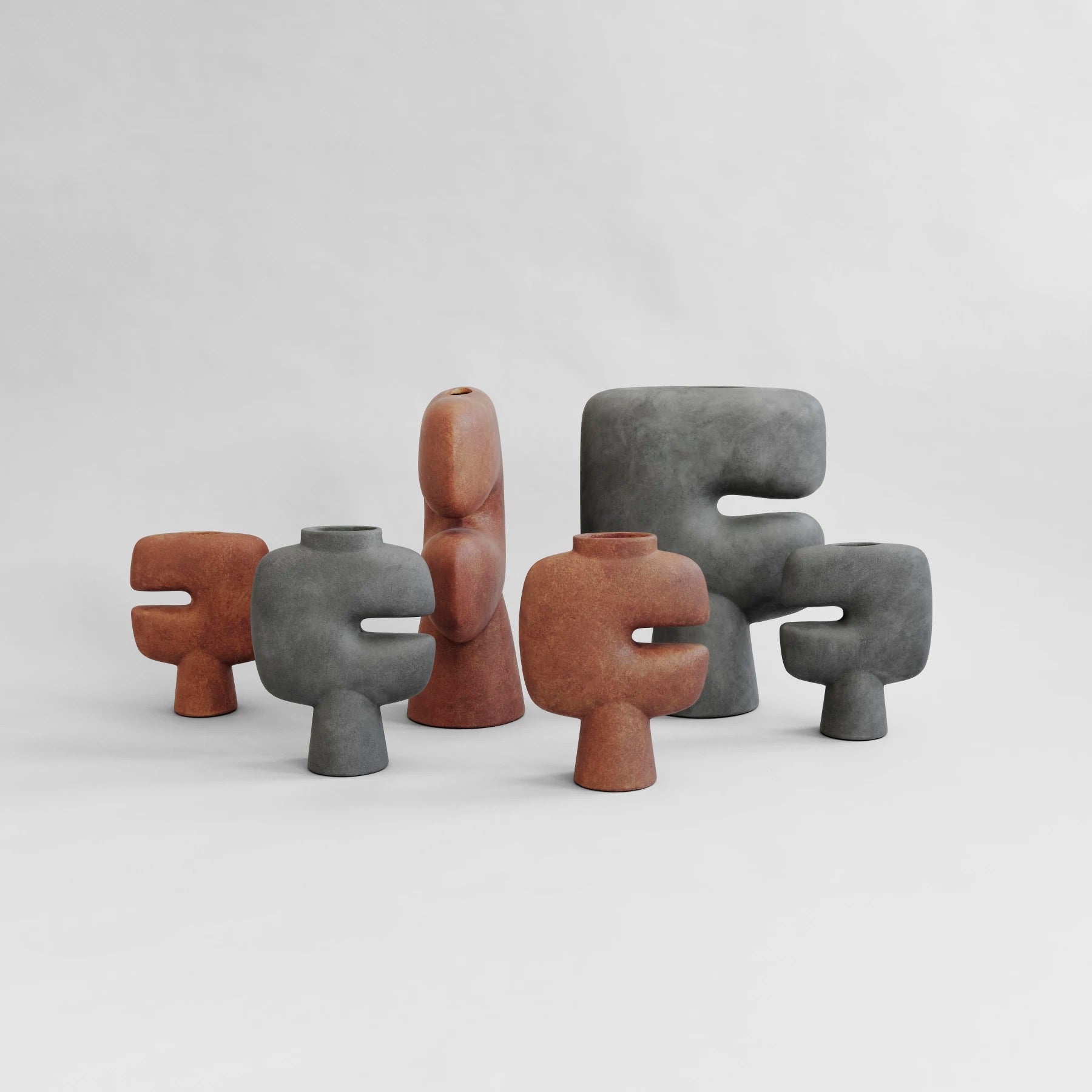 Mini vase Tribal - Gris foncé