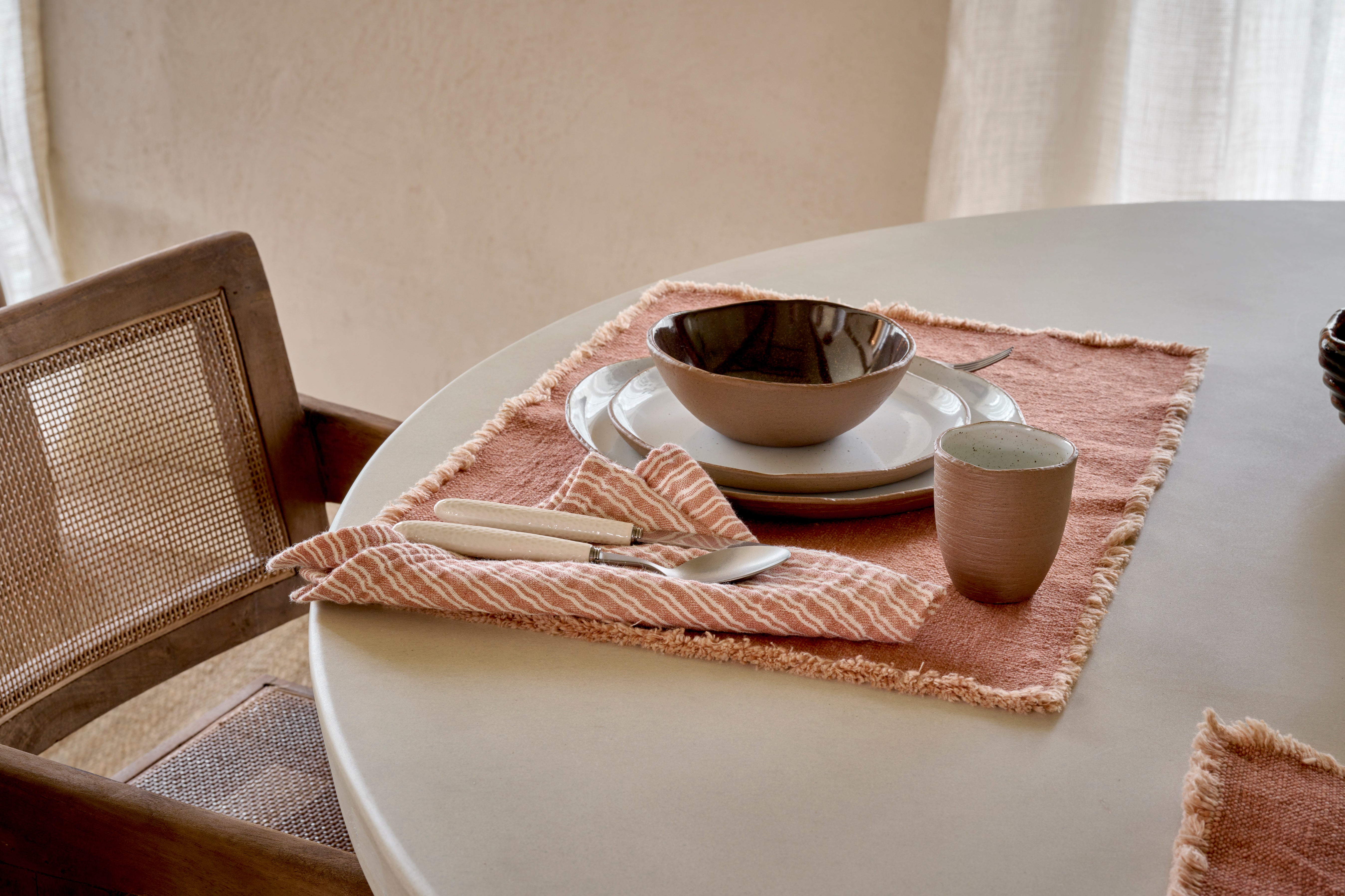 Servet - set van 6 -terracotta