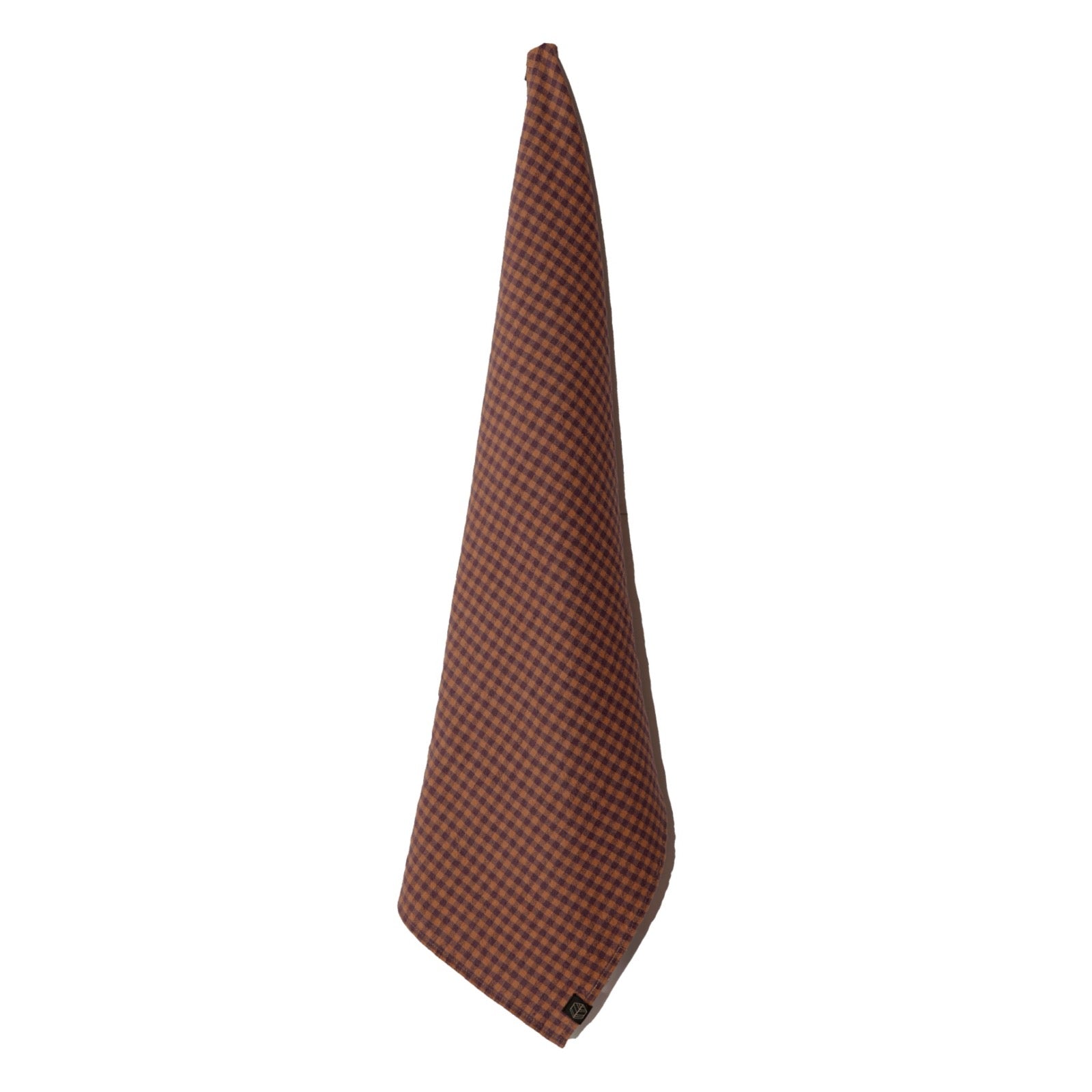 Kitchen towel checkered rust-burgundy