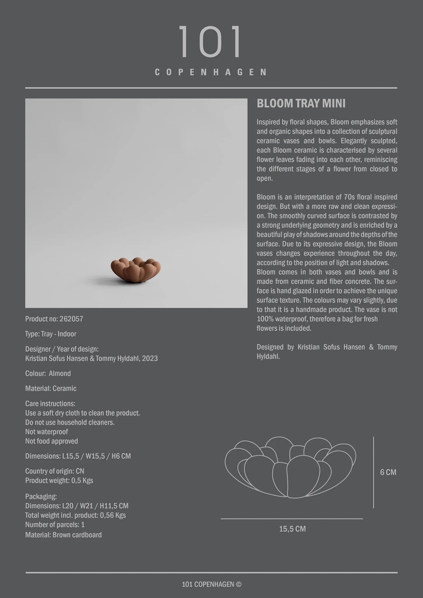 Bloom schaaltje mini almond